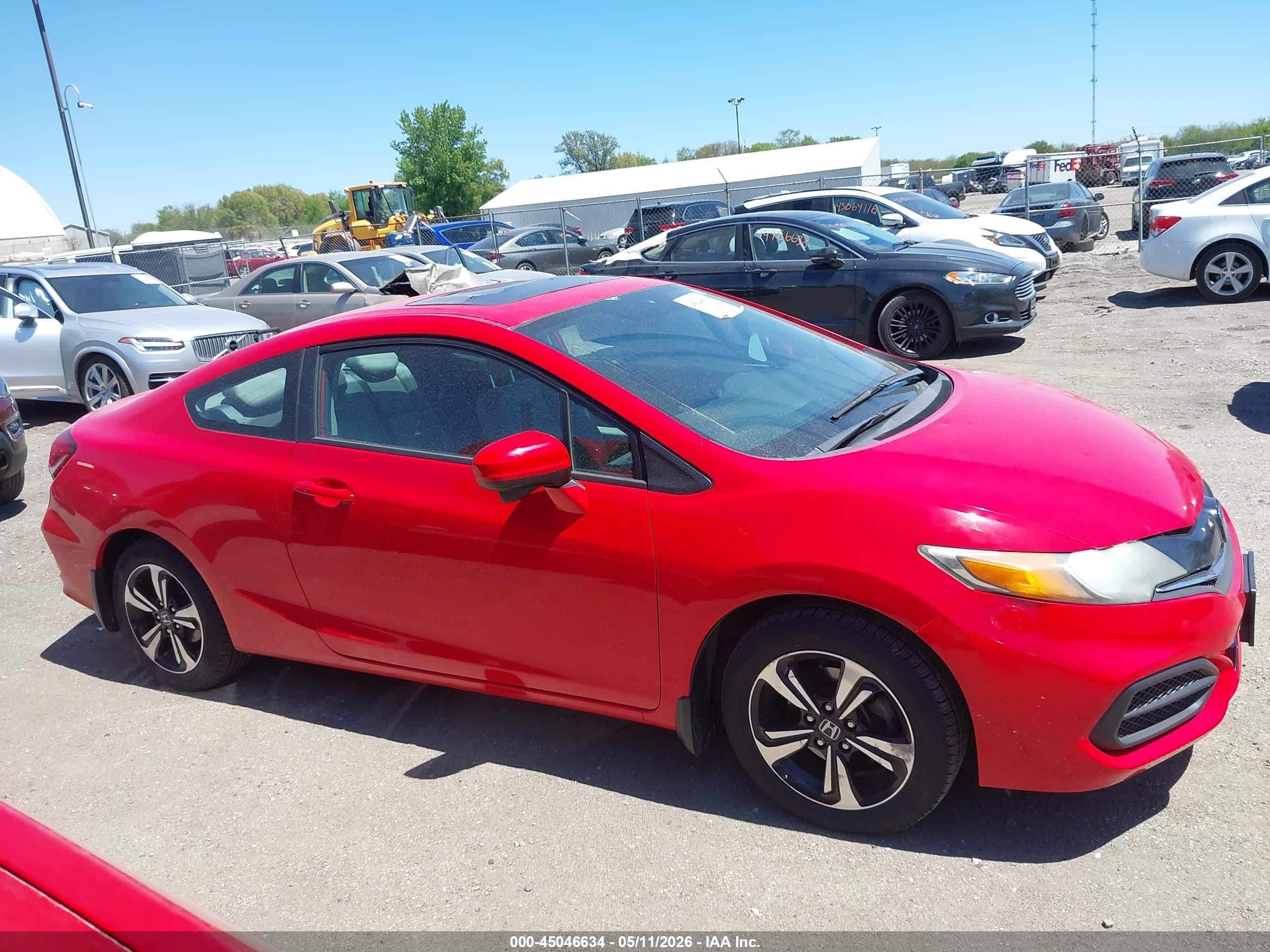 2015 Honda Civic Ex Красный vin: 2HGFG3B83FH506275