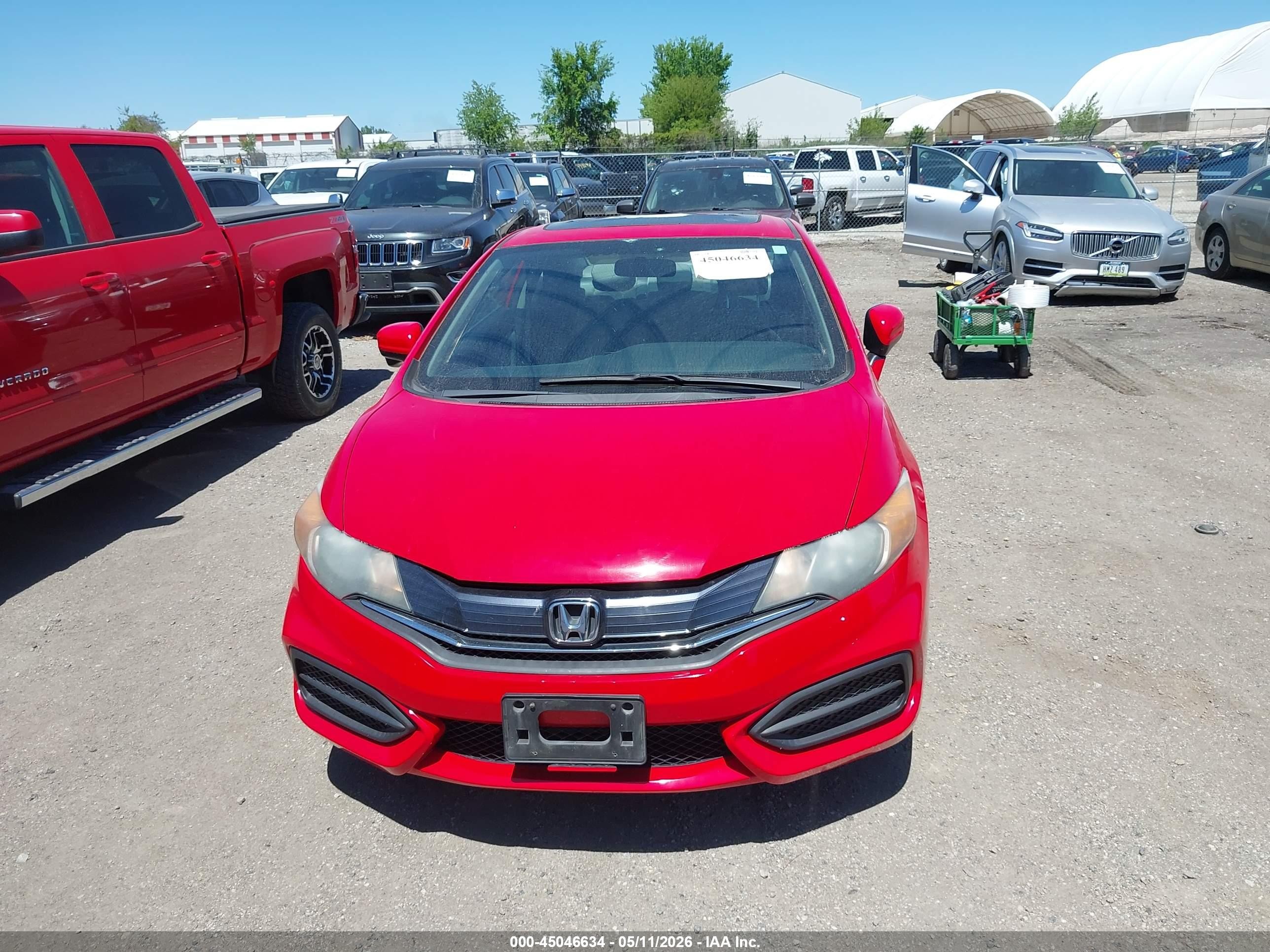 2015 Honda Civic Ex Красный vin: 2HGFG3B83FH506275