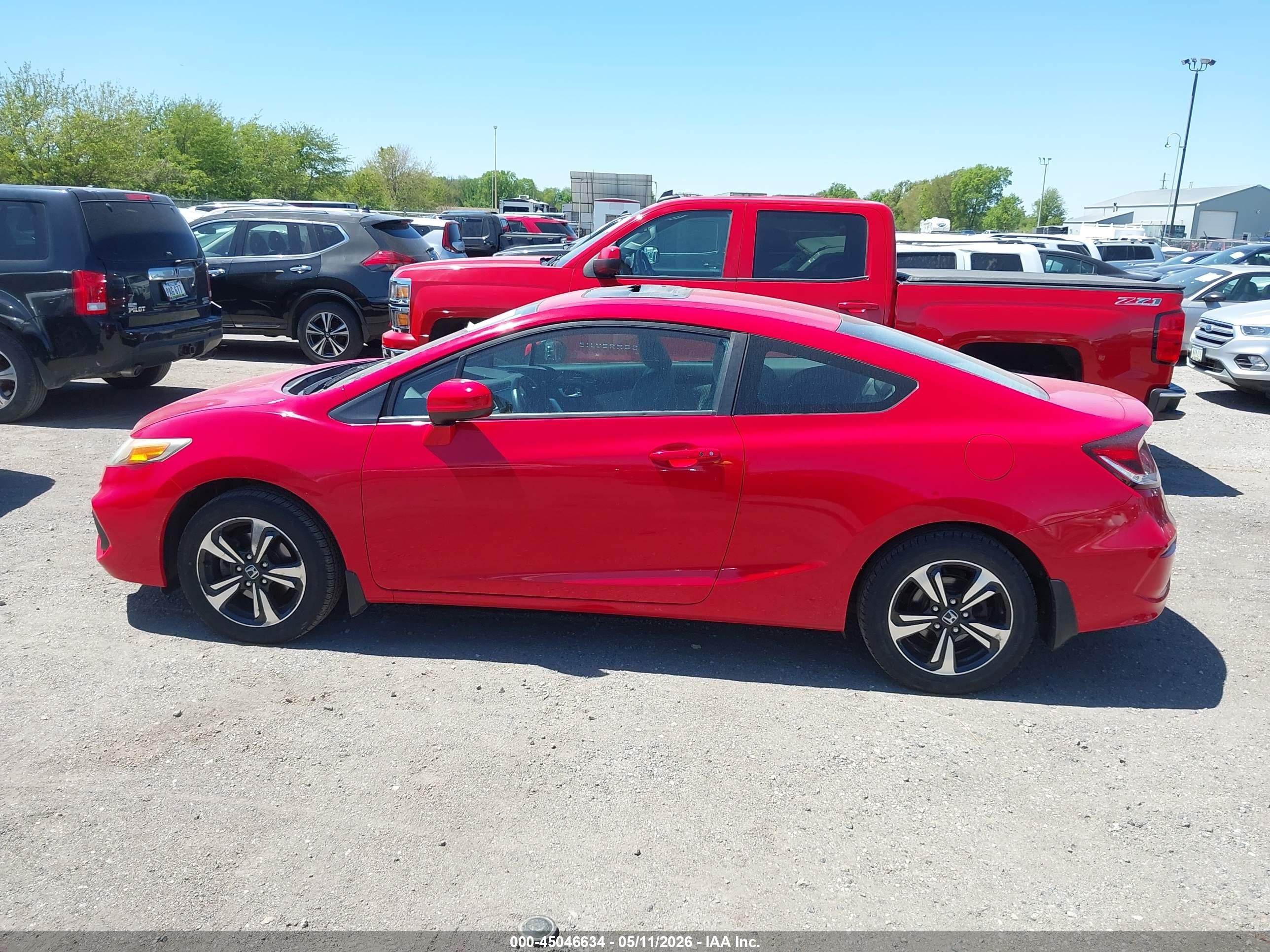 2015 Honda Civic Ex Красный vin: 2HGFG3B83FH506275