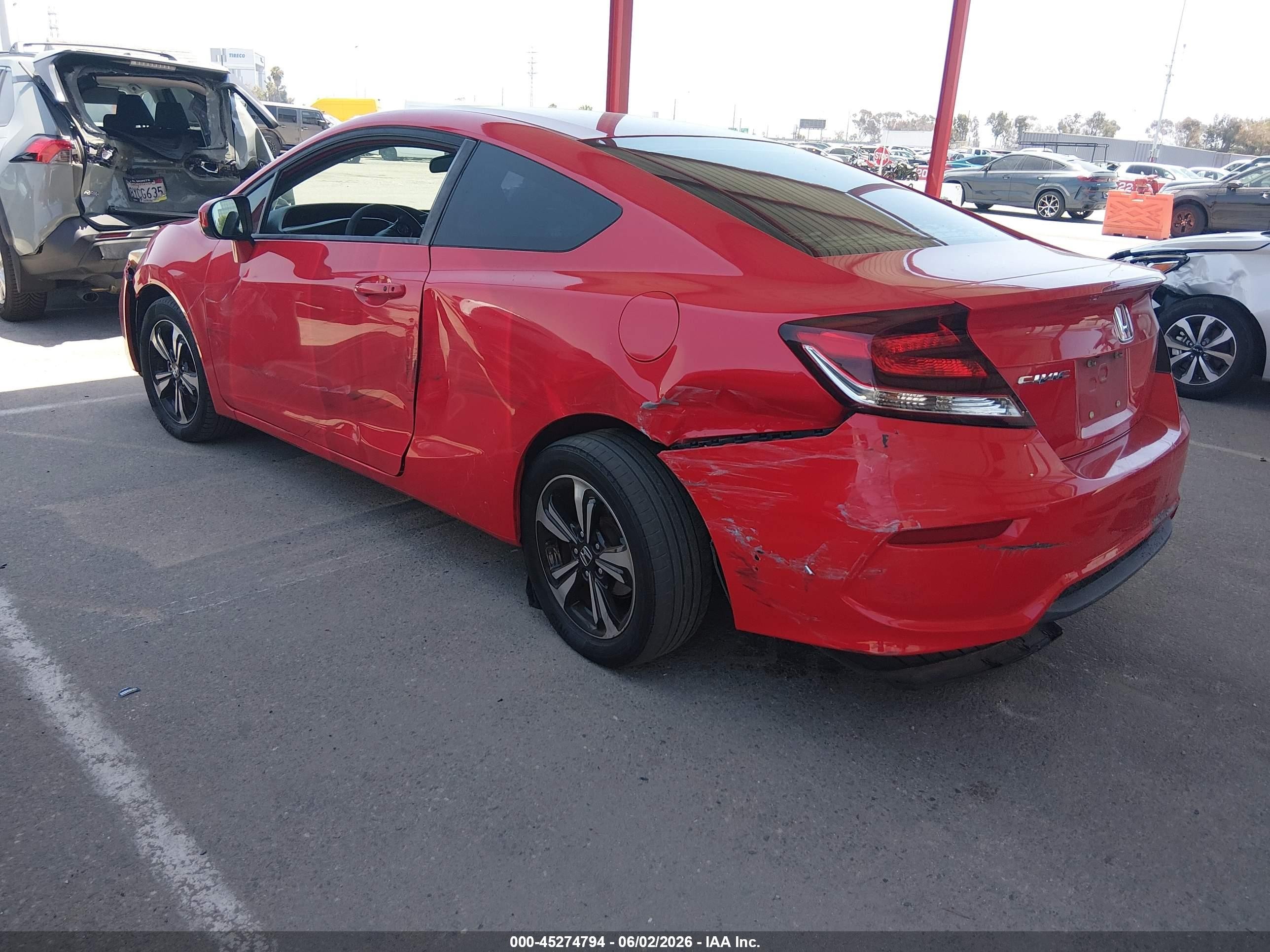 2015 Honda Civic Ex Red vin: 2HGFG3B83FH530849