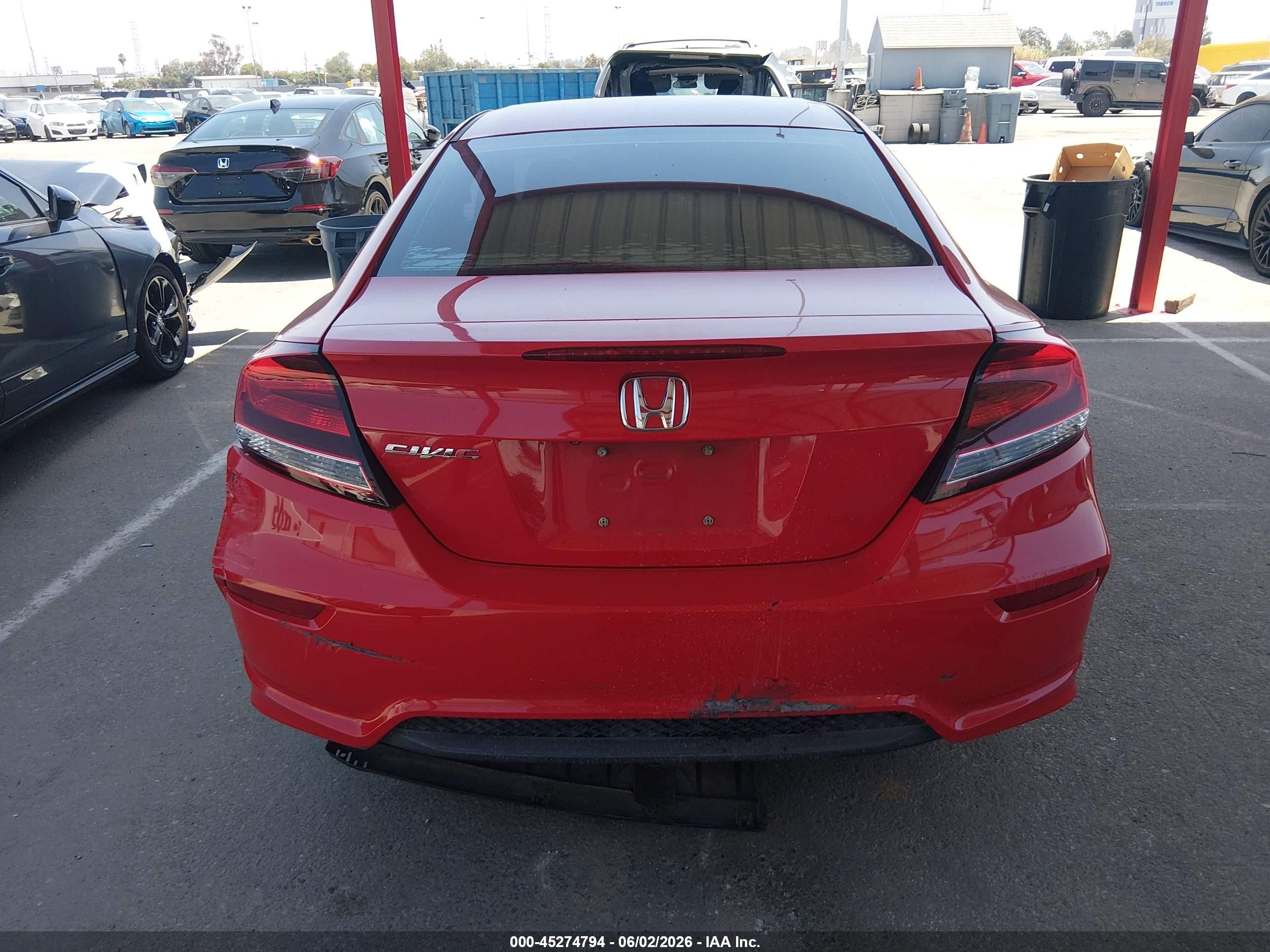 2015 Honda Civic Ex Red vin: 2HGFG3B83FH530849