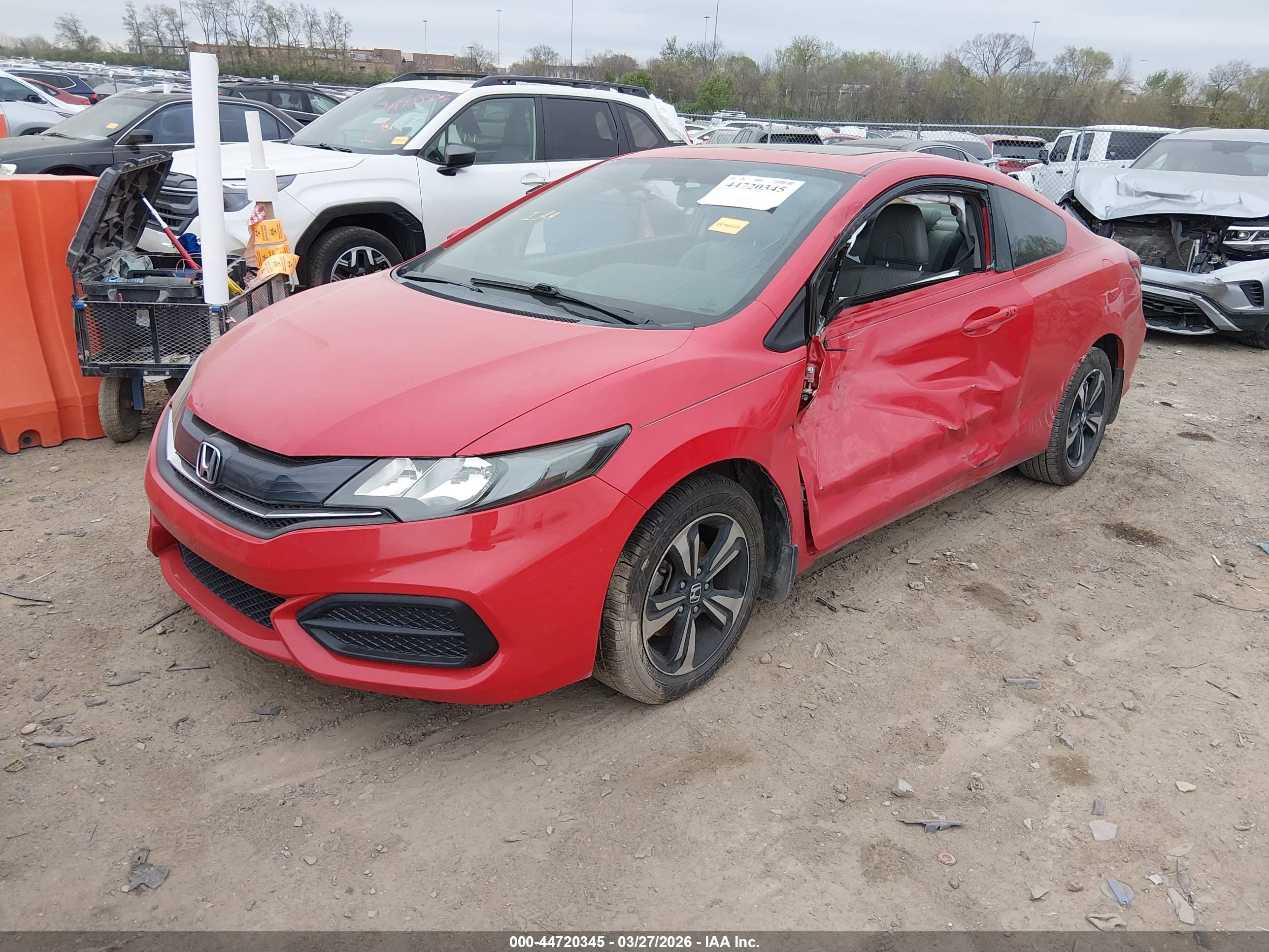 2015 Honda Civic Ex Red vin: 2HGFG3B83FH531127