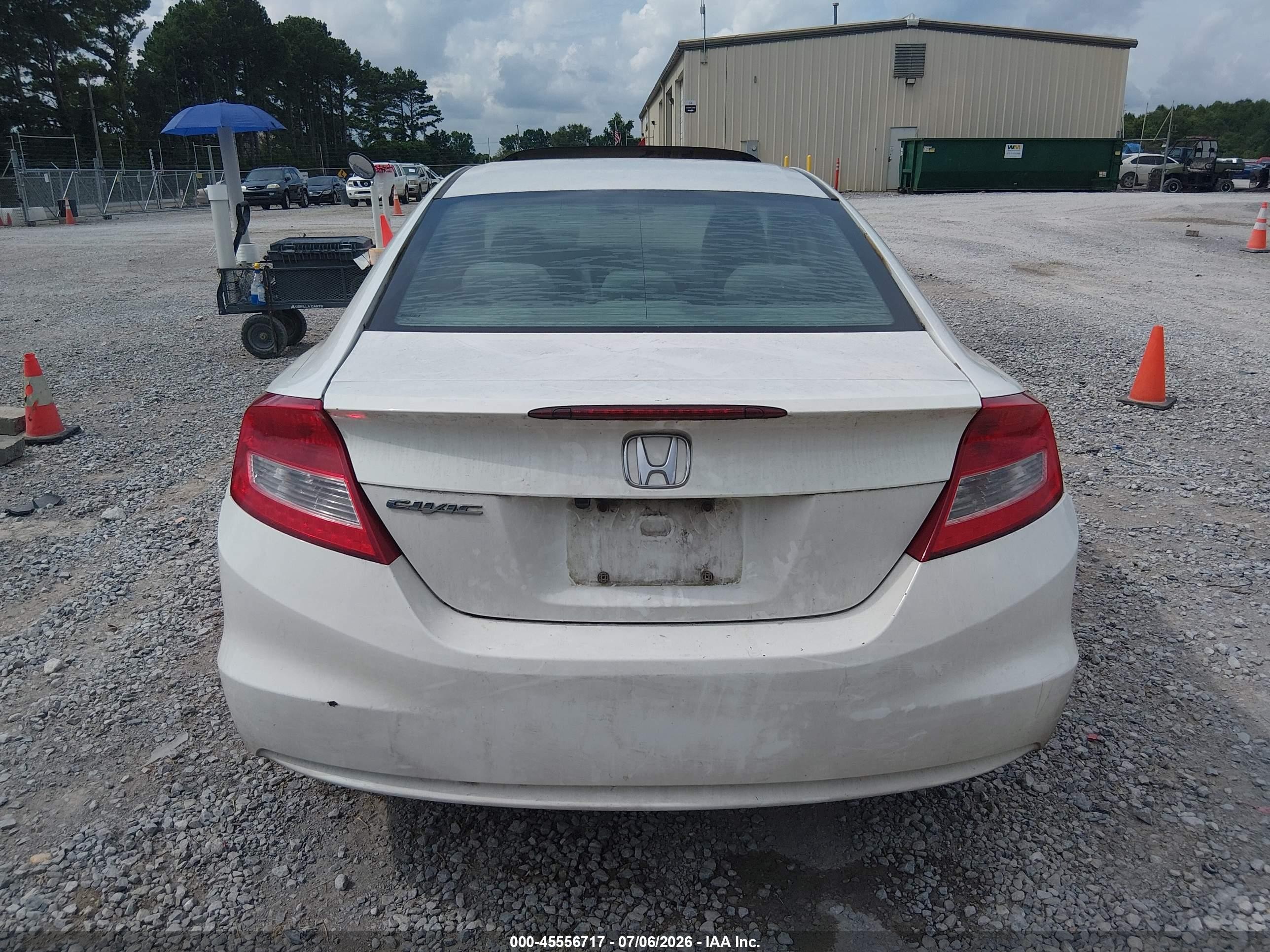 2012 Honda Civic Ex White vin: 2HGFG3B84CH501808