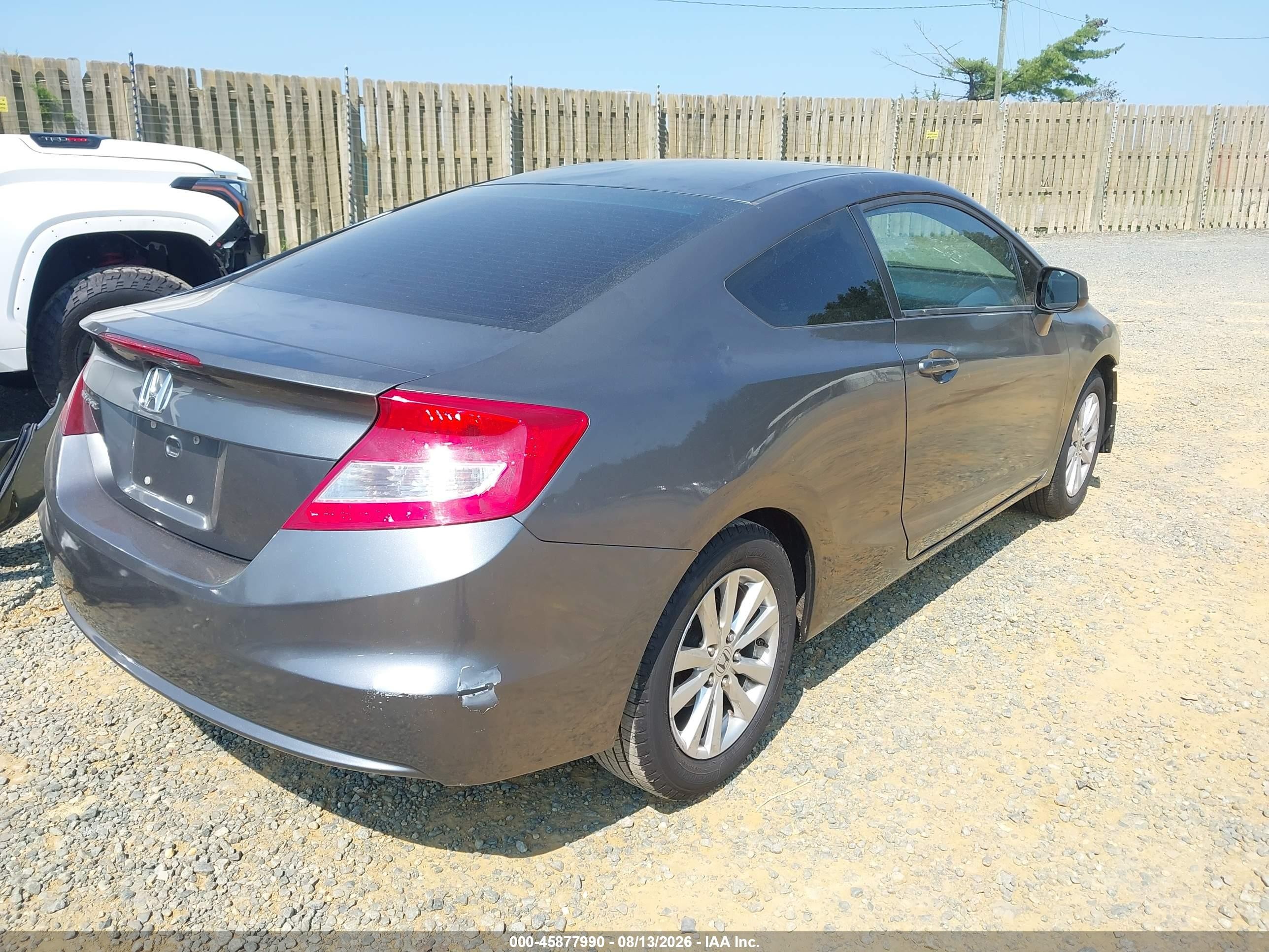 2012 Honda Civic Ex Gray vin: 2HGFG3B84CH514882