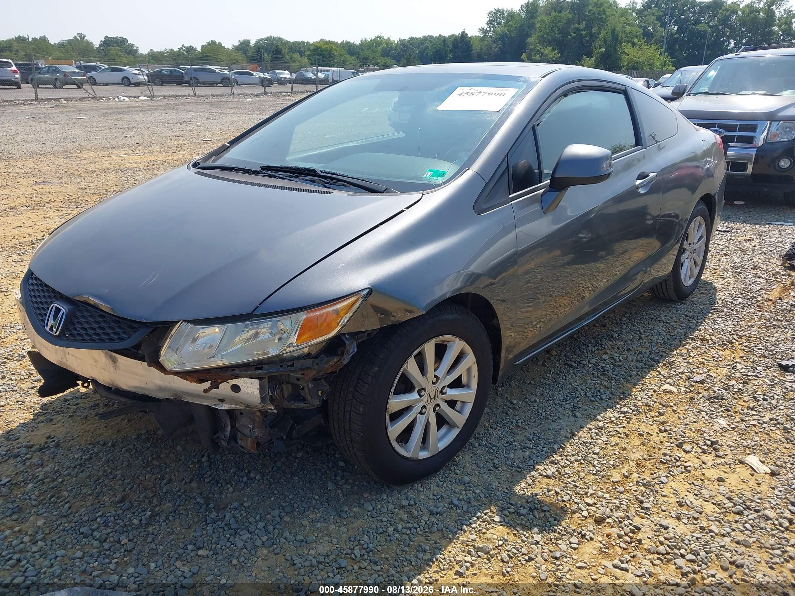 2012 Honda Civic Ex Gray vin: 2HGFG3B84CH514882