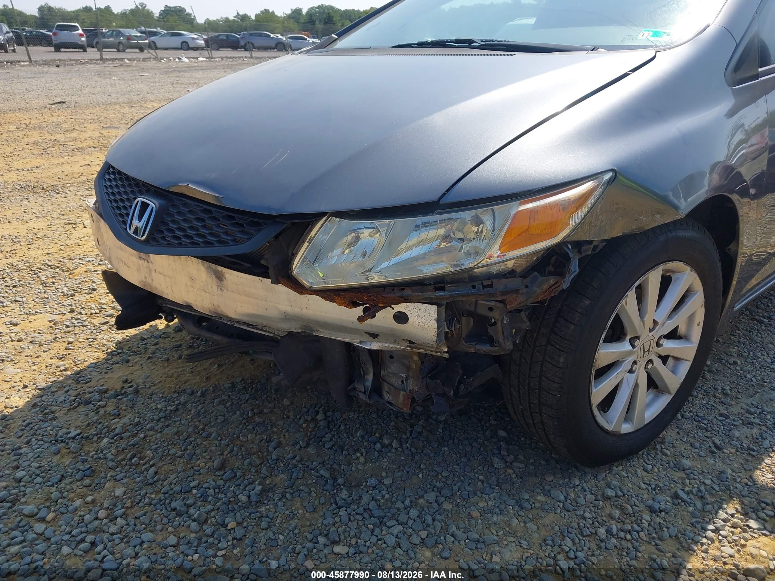 2012 Honda Civic Ex Gray vin: 2HGFG3B84CH514882