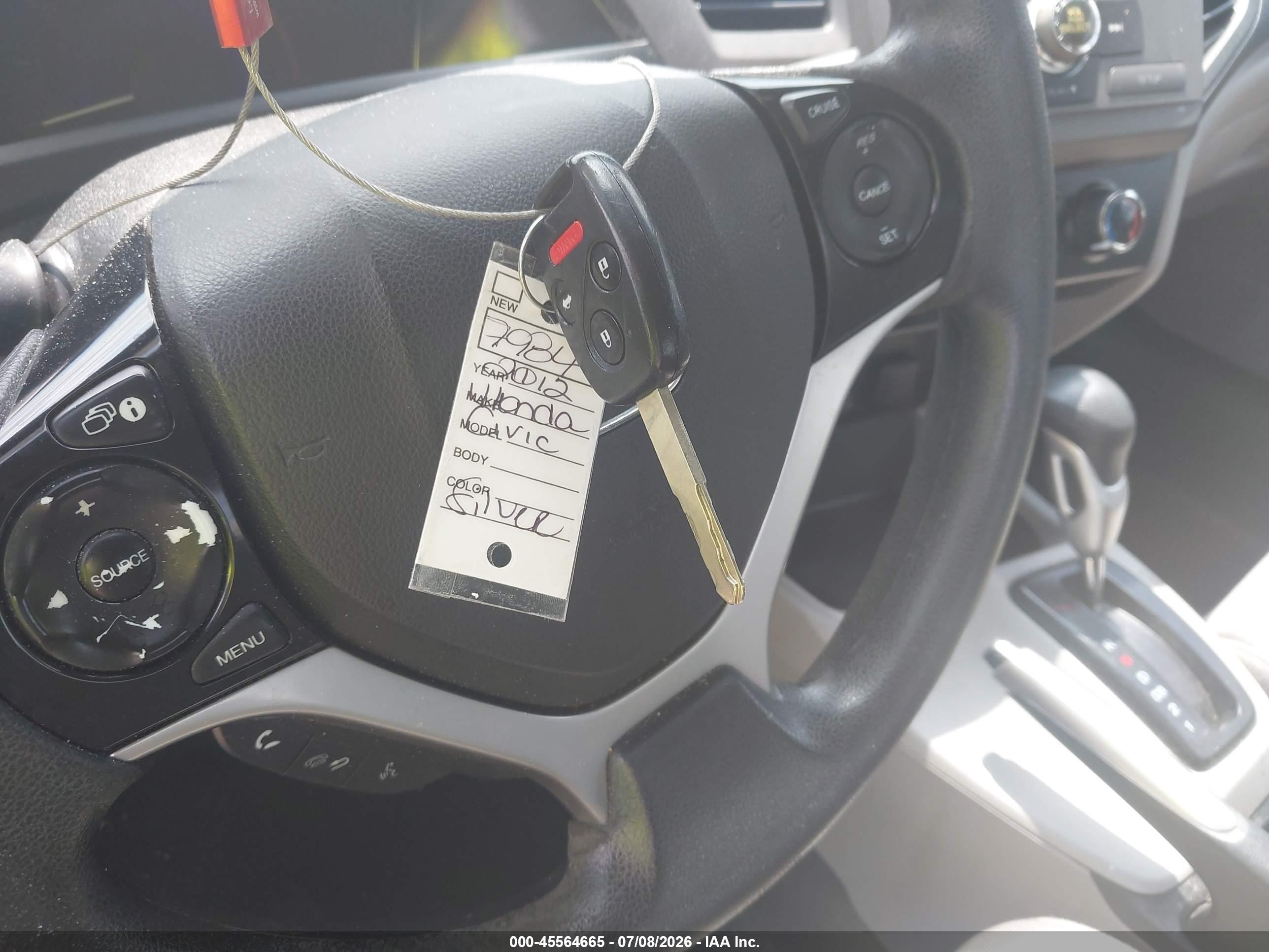 2012 Honda Civic Ex Silver vin: 2HGFG3B84CH548630