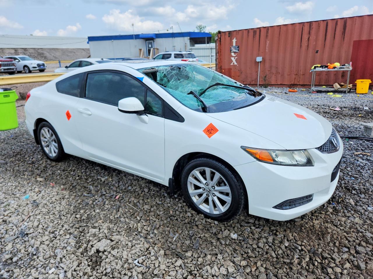 2012 Honda Civic Ex White vin: 2HGFG3B84CH556095