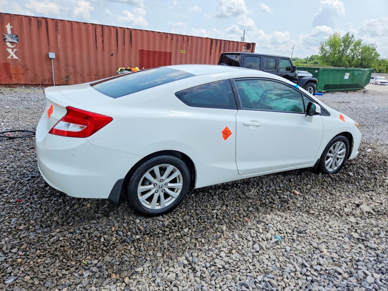 2012 Honda Civic Ex White vin: 2HGFG3B84CH556095