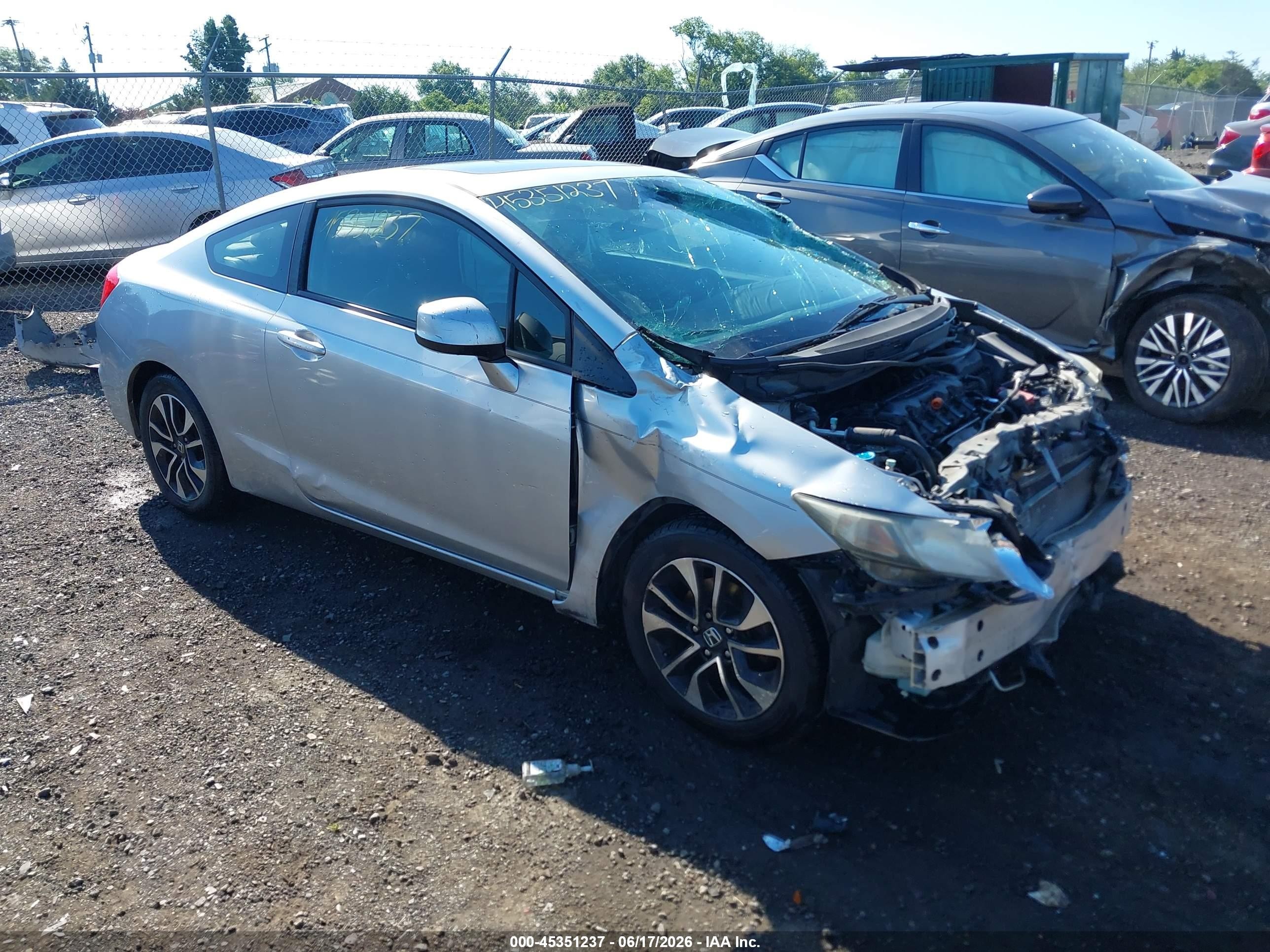 2013 Honda Civic Ex Silver vin: 2HGFG3B84DH505908
