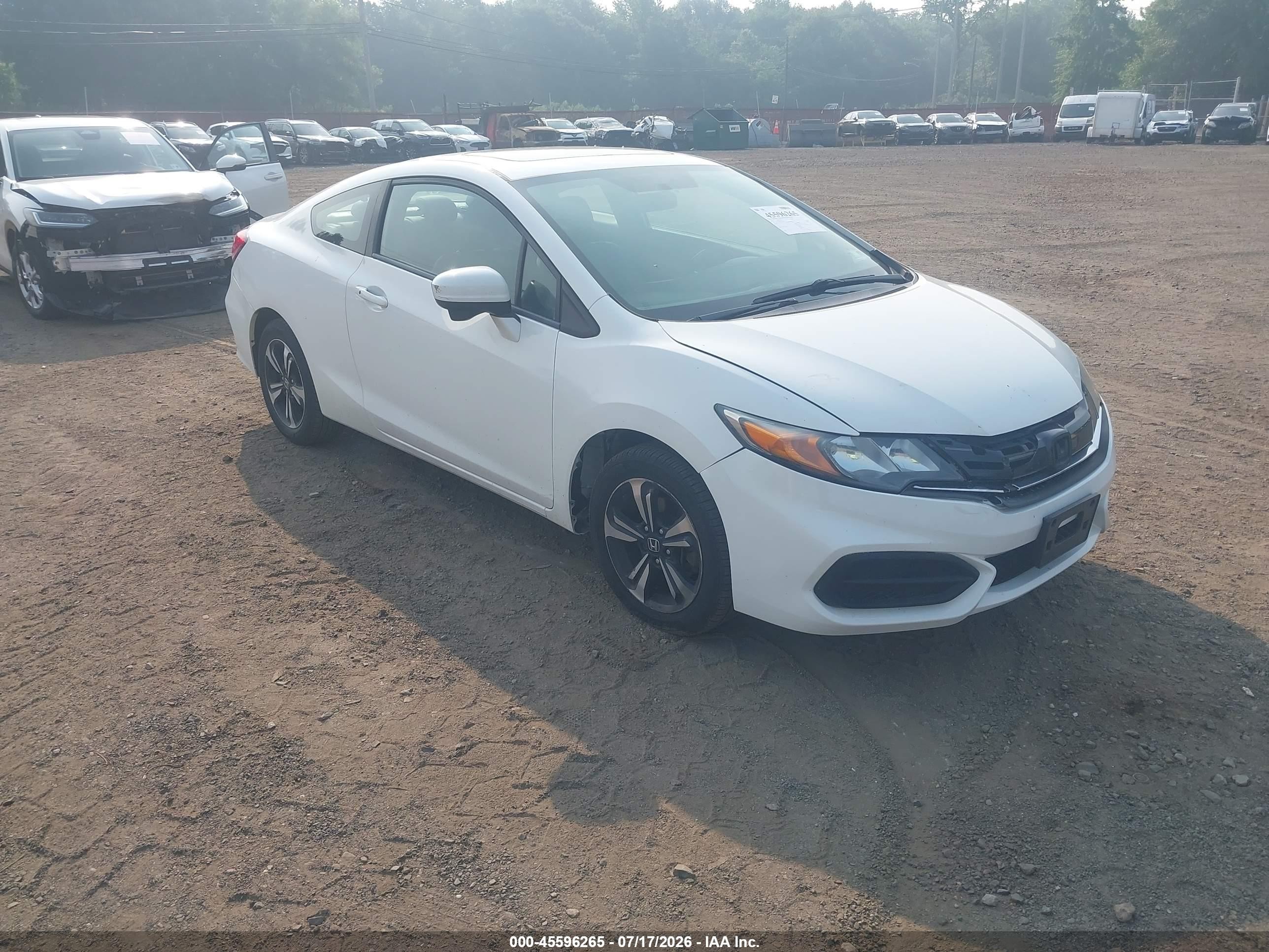 2014 Honda Civic Ex White vin: 2HGFG3B84EH513539