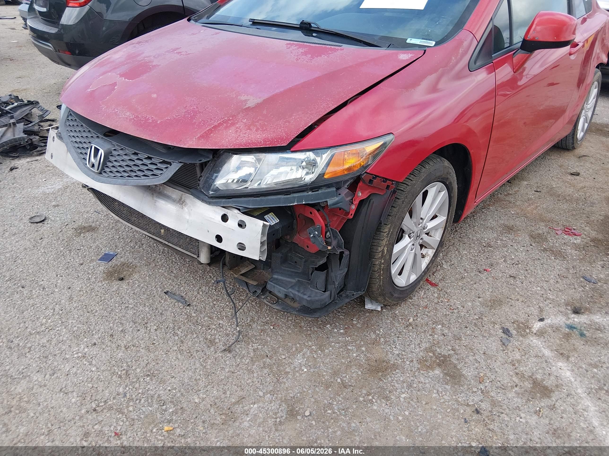 2012 Honda Civic Ex Red vin: 2HGFG3B85CH526989