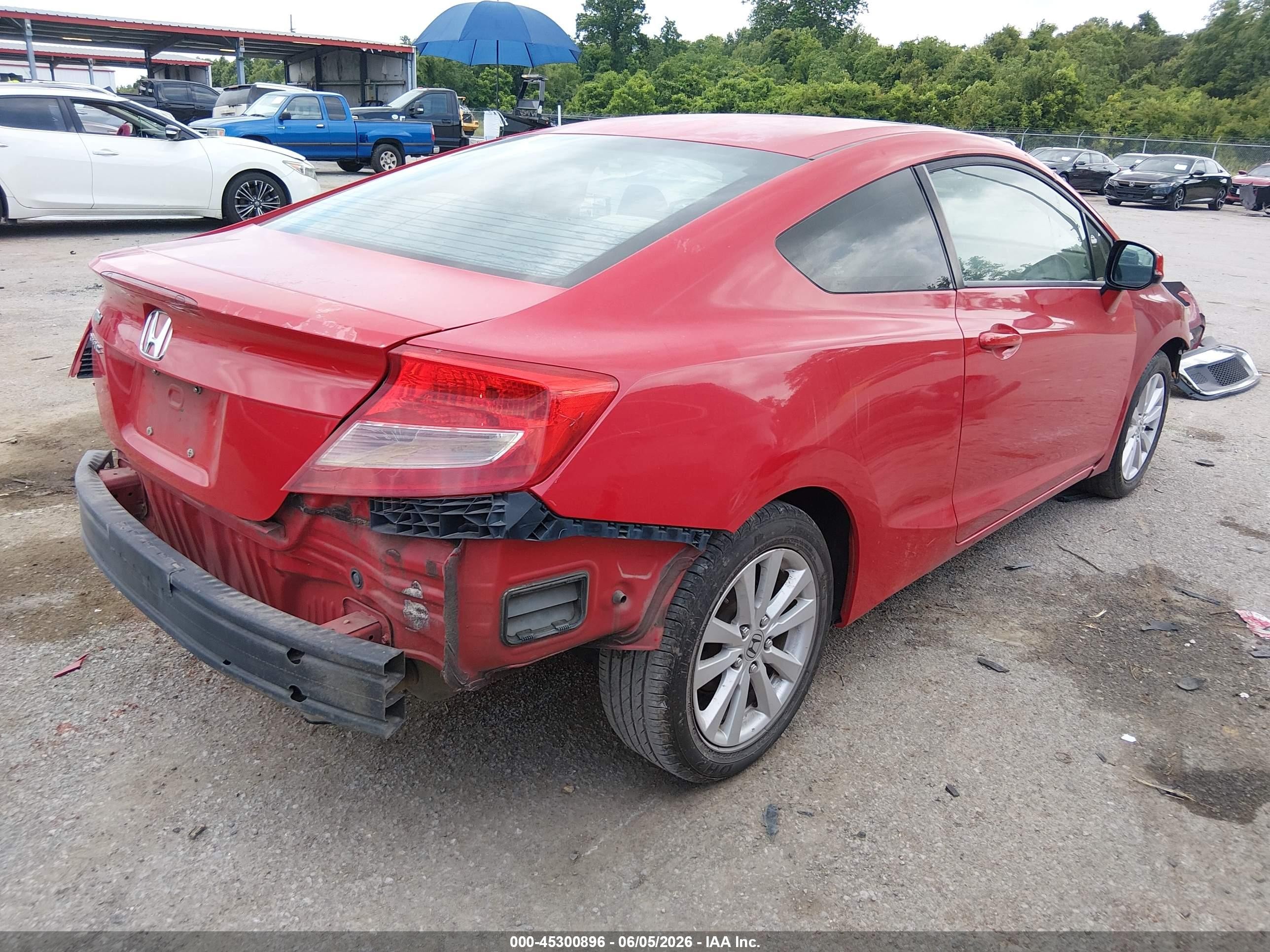 2012 Honda Civic Ex Red vin: 2HGFG3B85CH526989