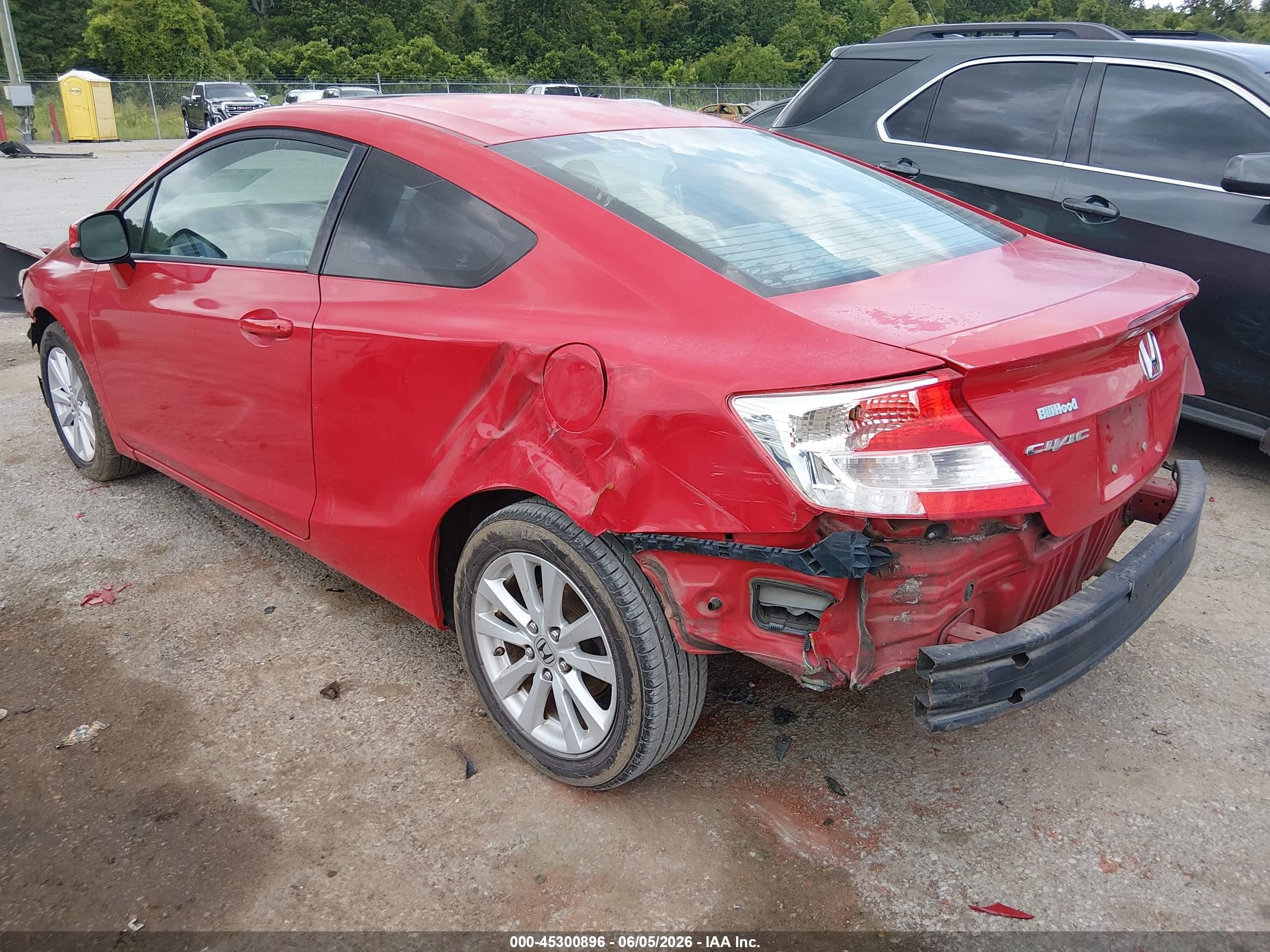 2012 Honda Civic Ex Red vin: 2HGFG3B85CH526989