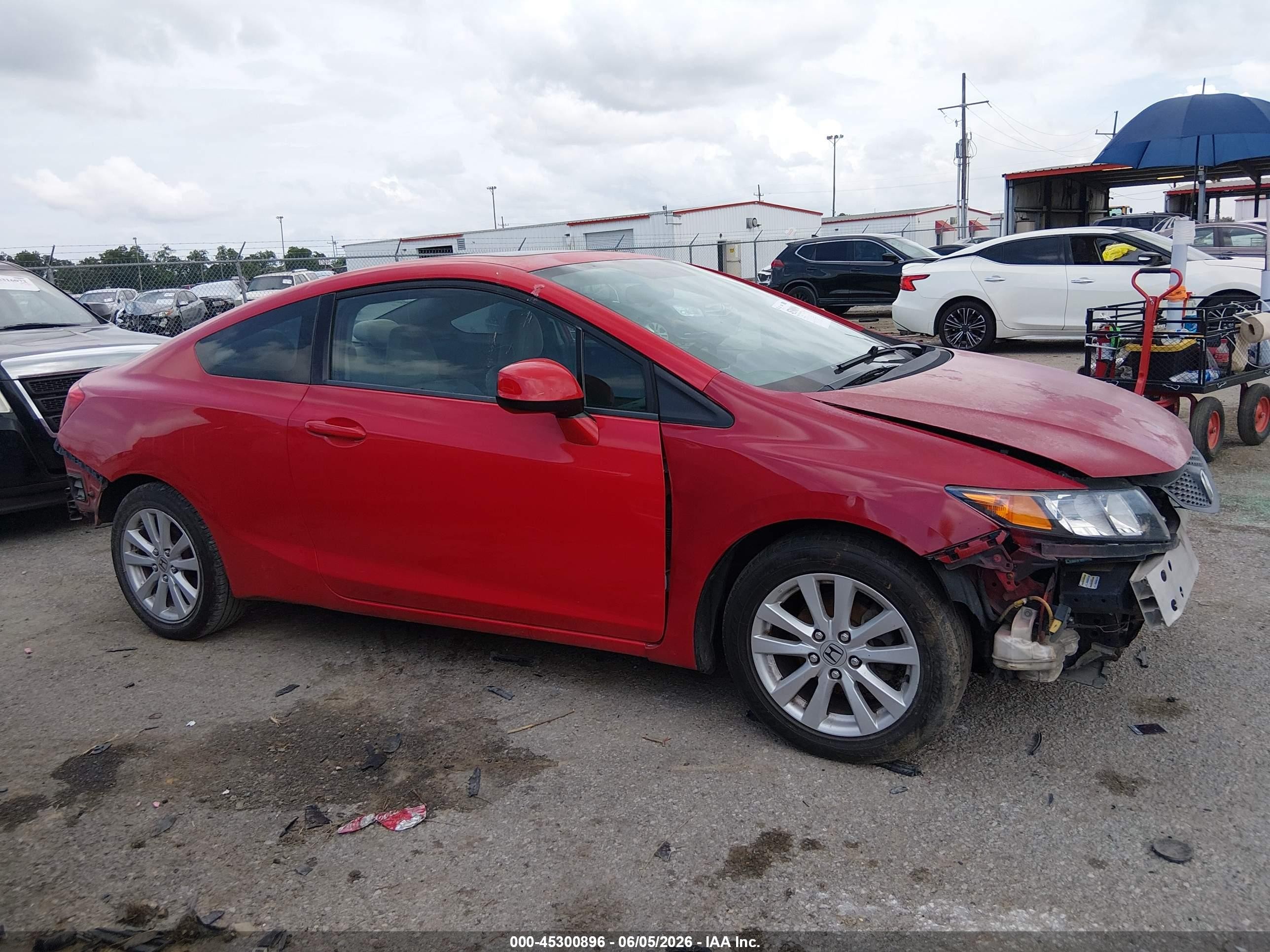2012 Honda Civic Ex Red vin: 2HGFG3B85CH526989