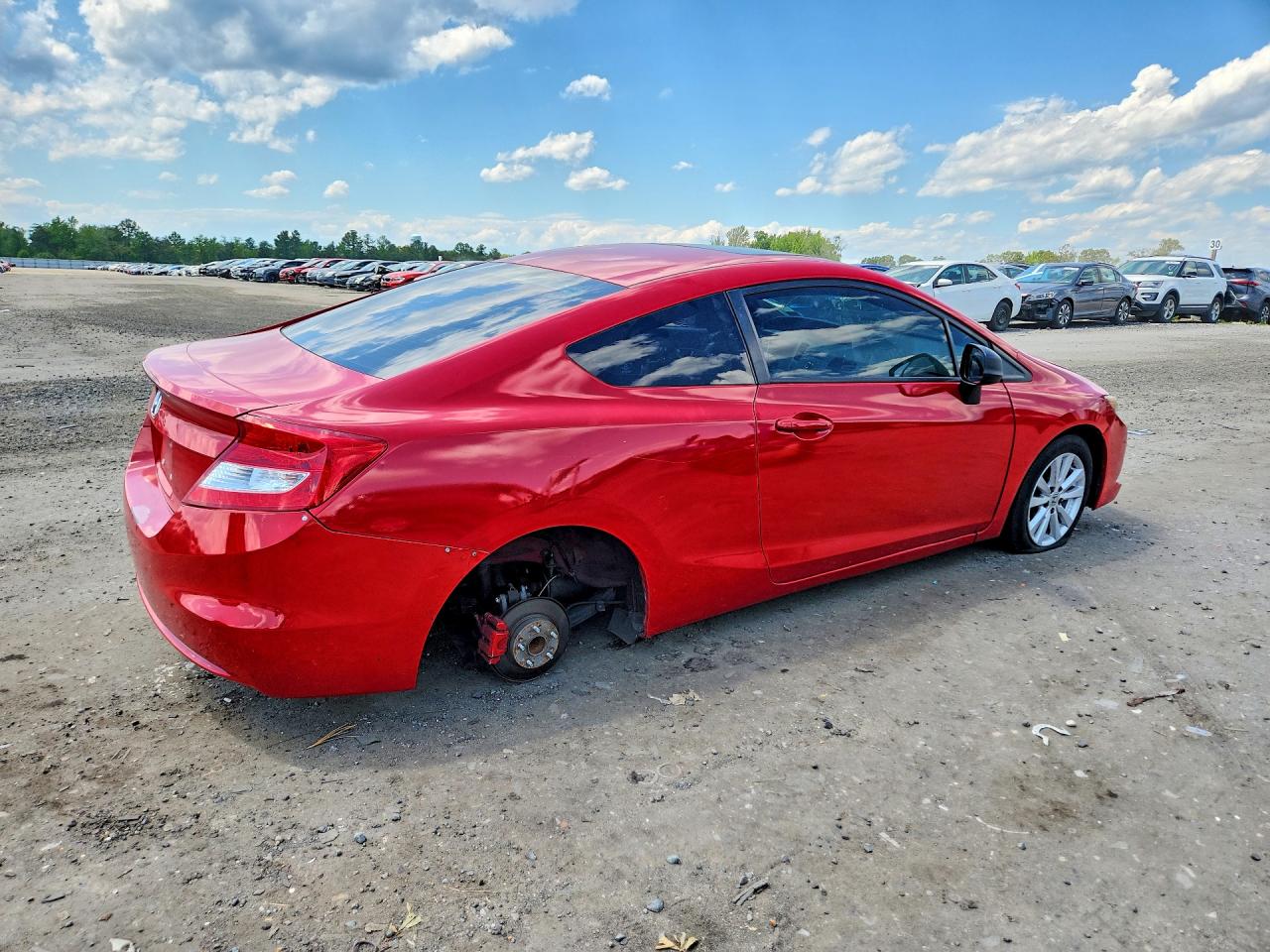 2012 Honda Civic Ex Red vin: 2HGFG3B85CH543159