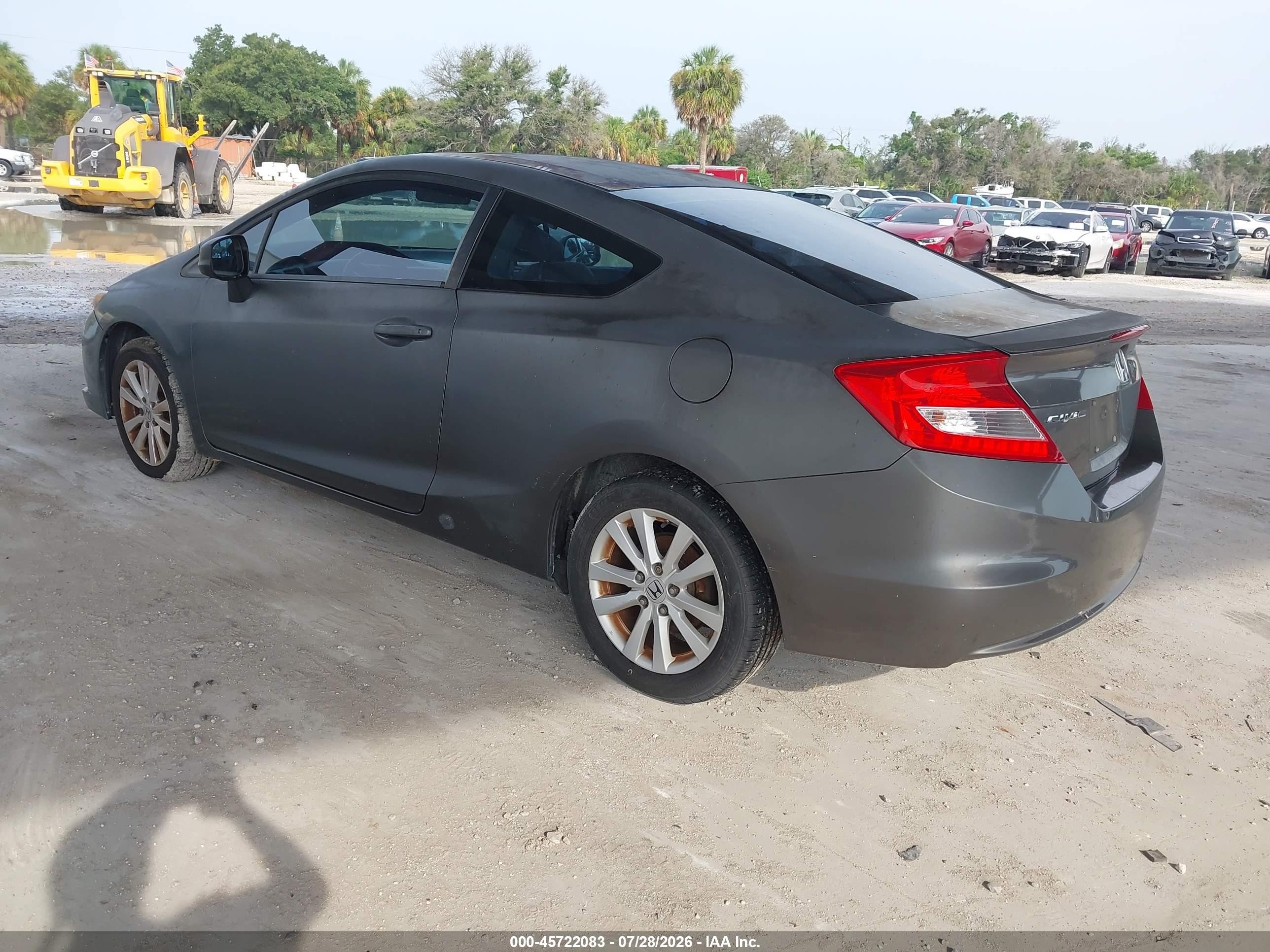 2012 Honda Civic Ex Gray vin: 2HGFG3B85CH551200