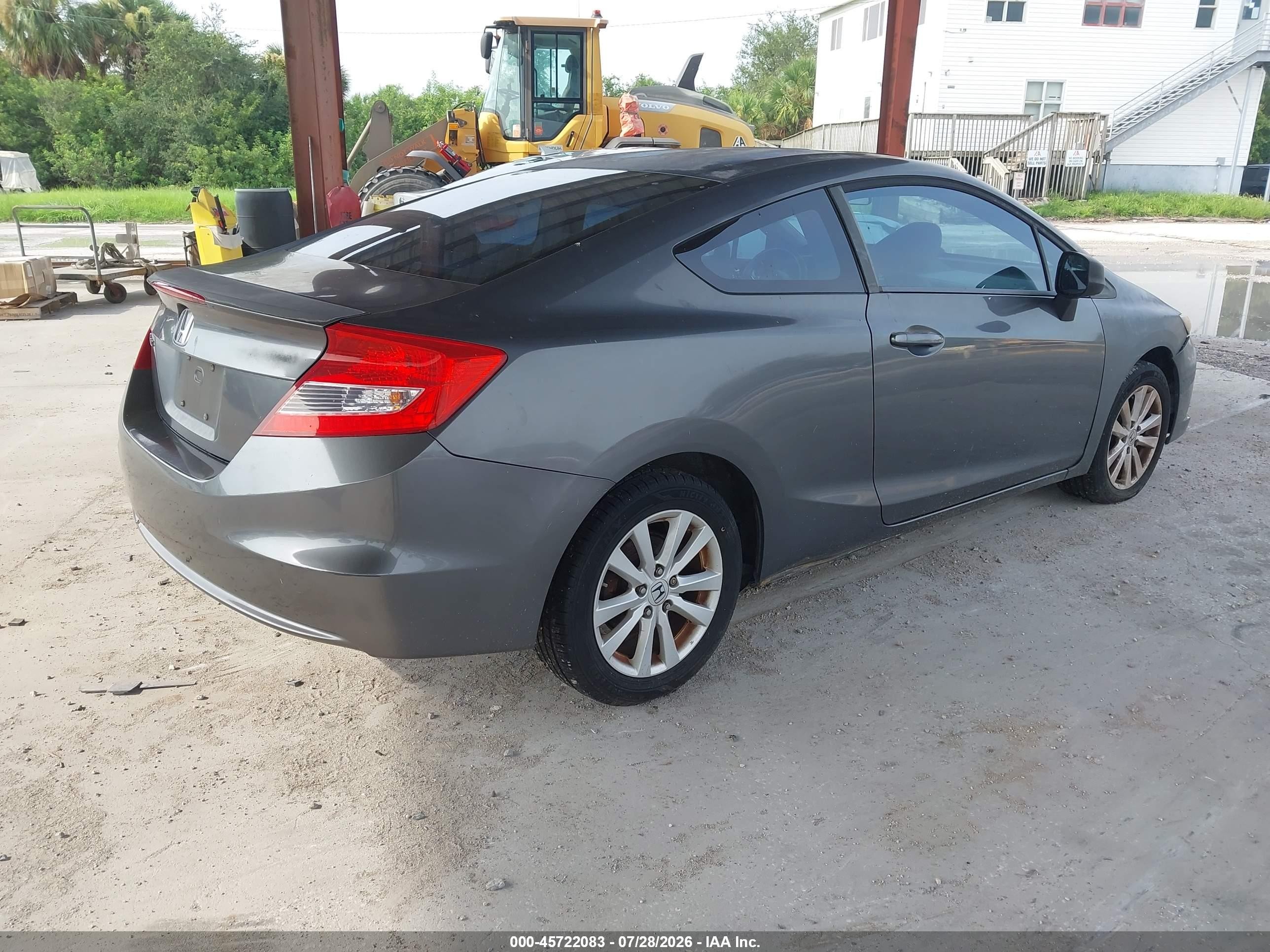 2012 Honda Civic Ex Gray vin: 2HGFG3B85CH551200