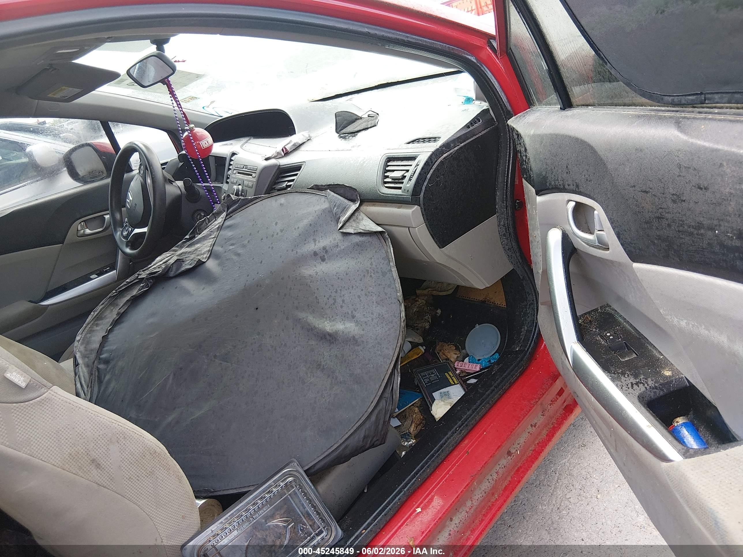 2012 Honda Civic Ex Red vin: 2HGFG3B85CH561077
