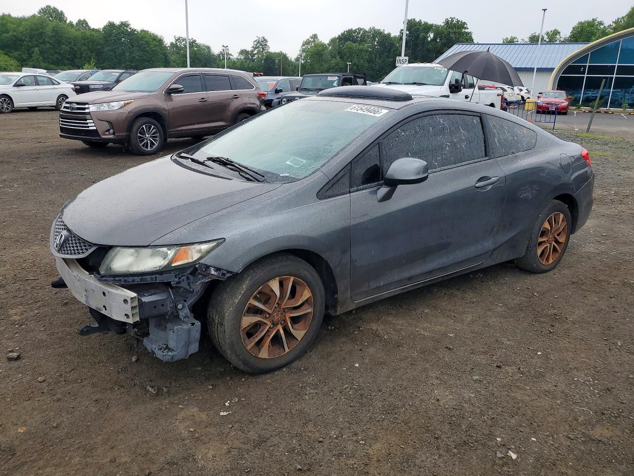 2013 Honda Civic Ex Gray vin: 2HGFG3B85DH522152