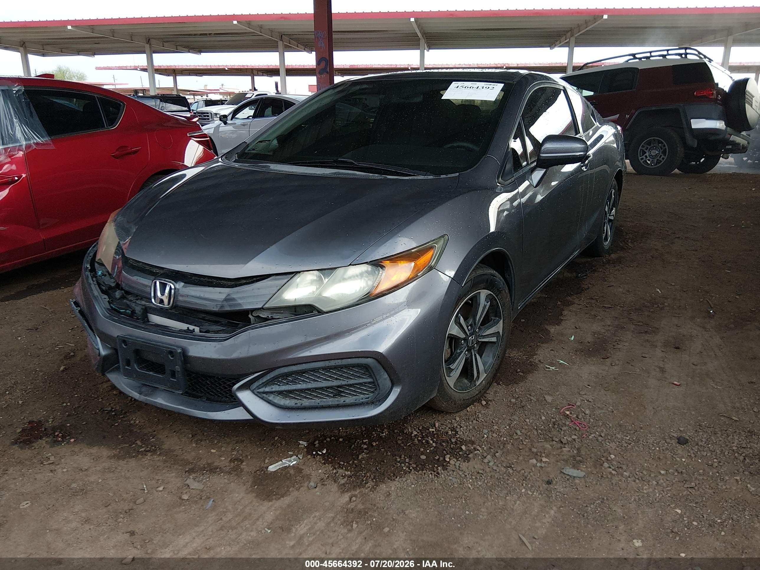 2014 Honda Civic Ex Gray vin: 2HGFG3B85EH515140