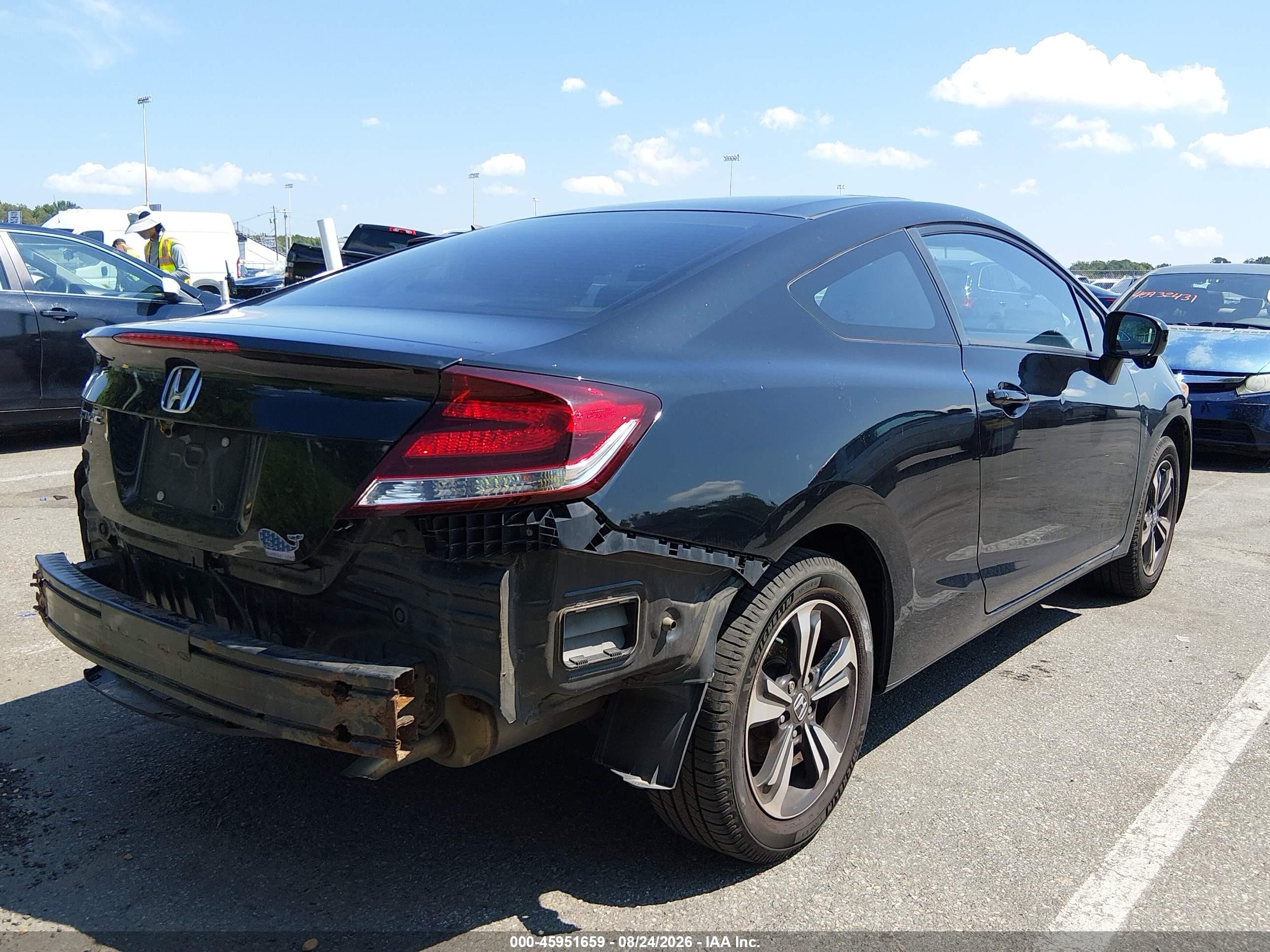 2015 Honda Civic Ex Черный vin: 2HGFG3B85FH518928