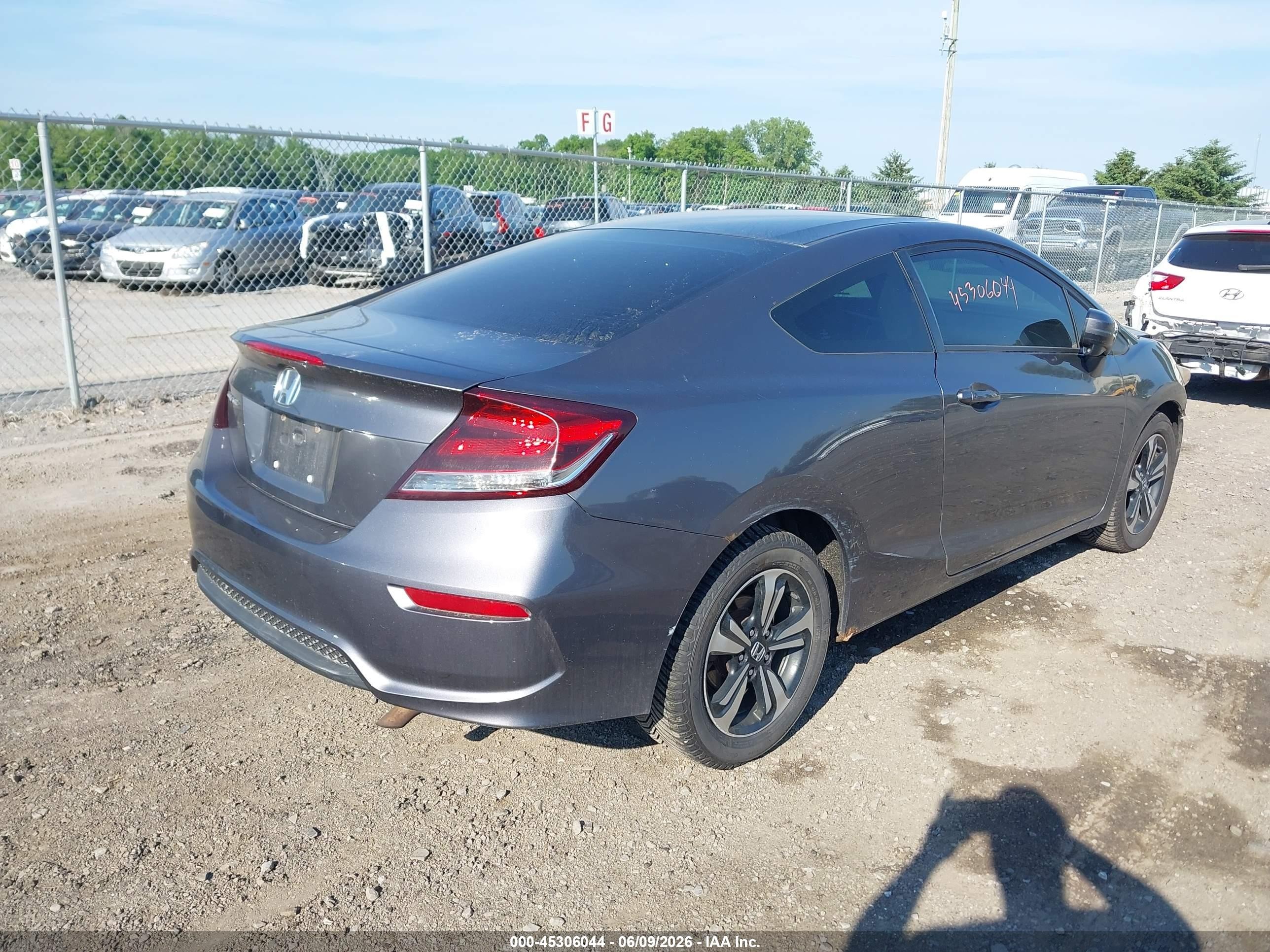 2015 Honda Civic Ex Gray vin: 2HGFG3B85FH523417