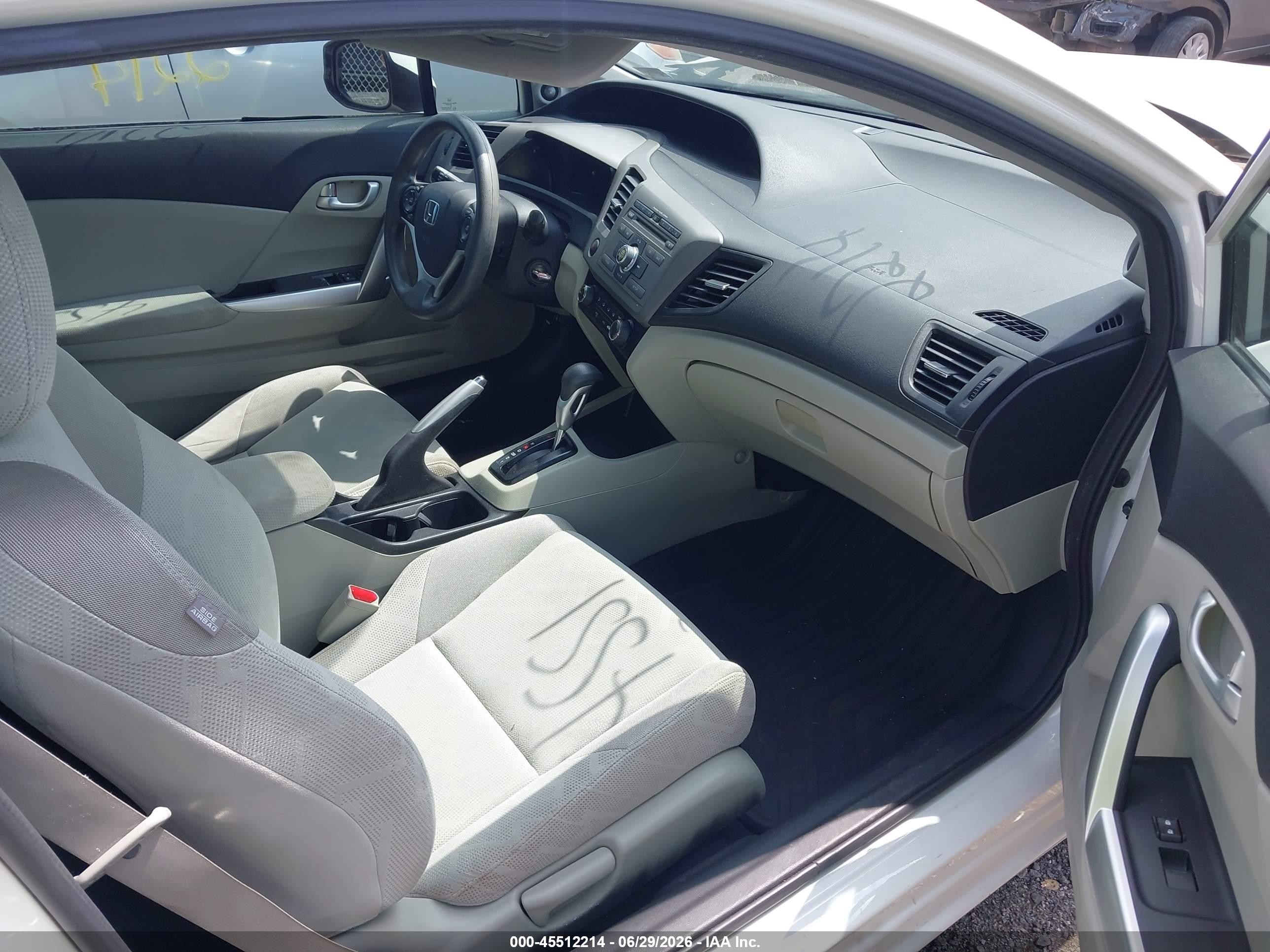 2012 Honda Civic Ex White vin: 2HGFG3B86CH505780