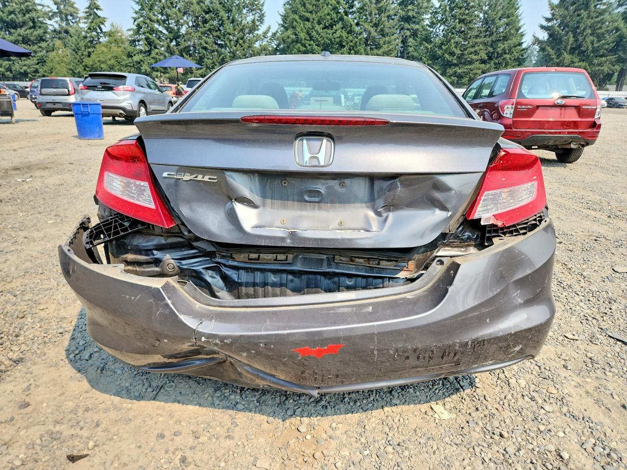 2012 Honda Civic Ex Gray vin: 2HGFG3B86CH510042