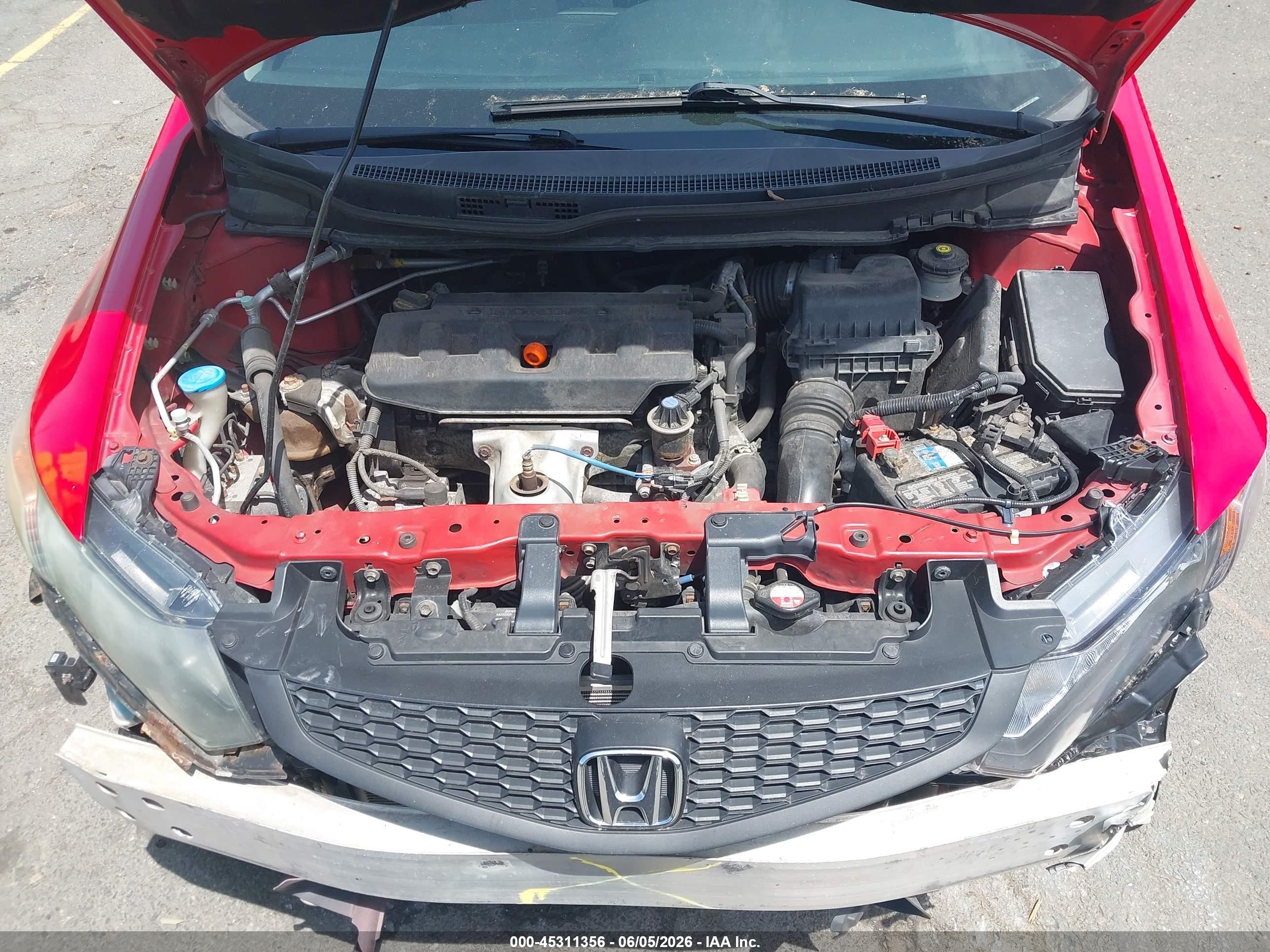 2012 Honda Civic Ex Red vin: 2HGFG3B86CH539587
