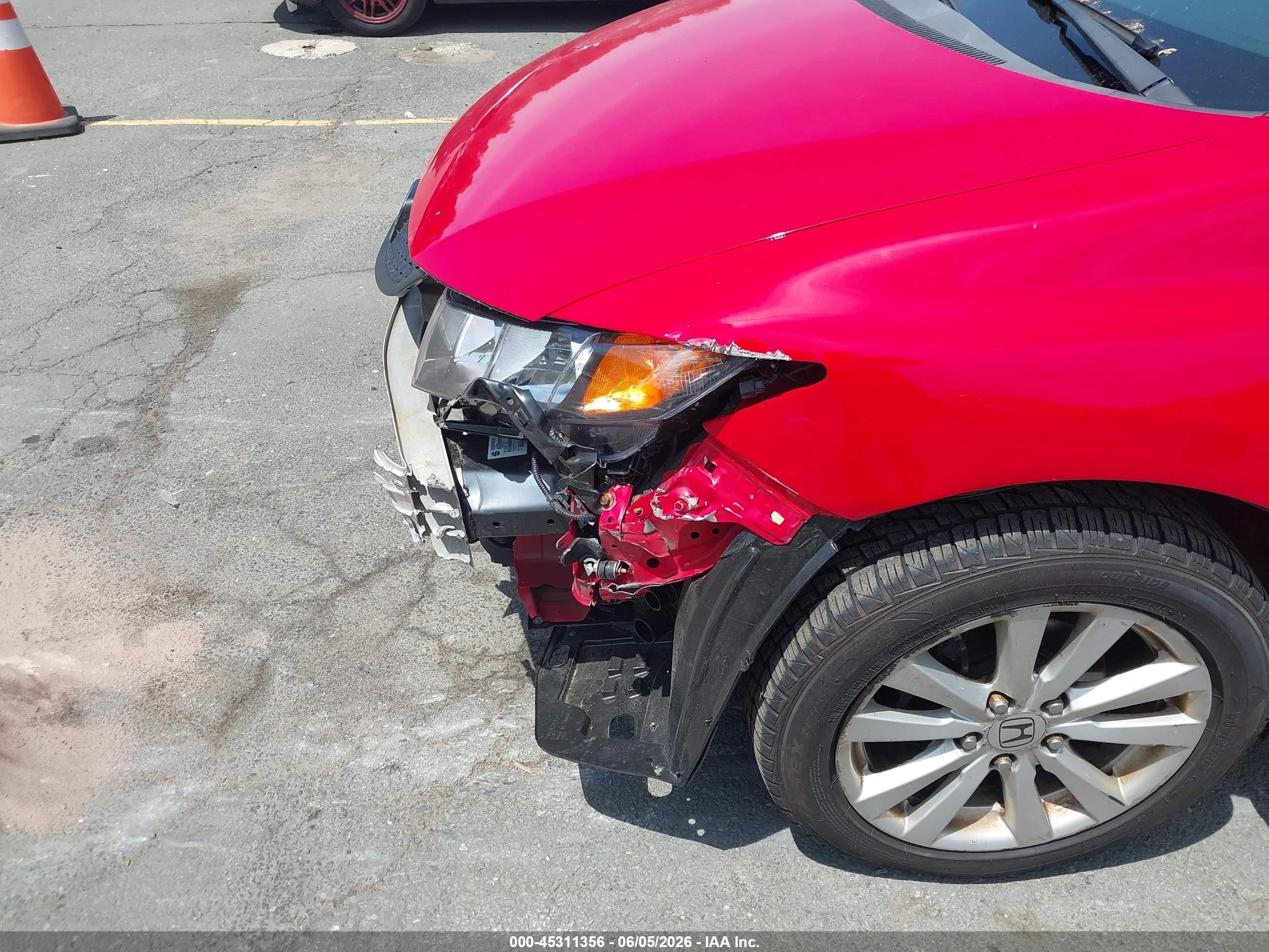 2012 Honda Civic Ex Red vin: 2HGFG3B86CH539587