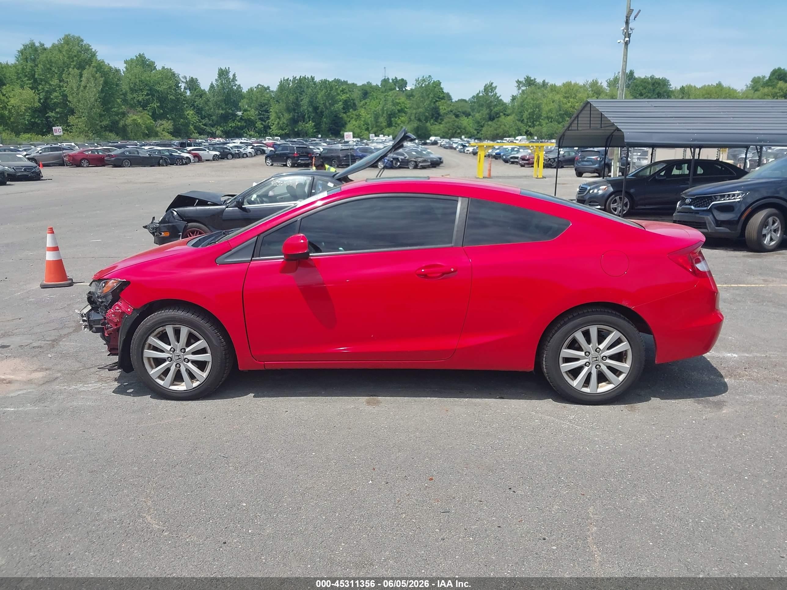 2012 Honda Civic Ex Red vin: 2HGFG3B86CH539587