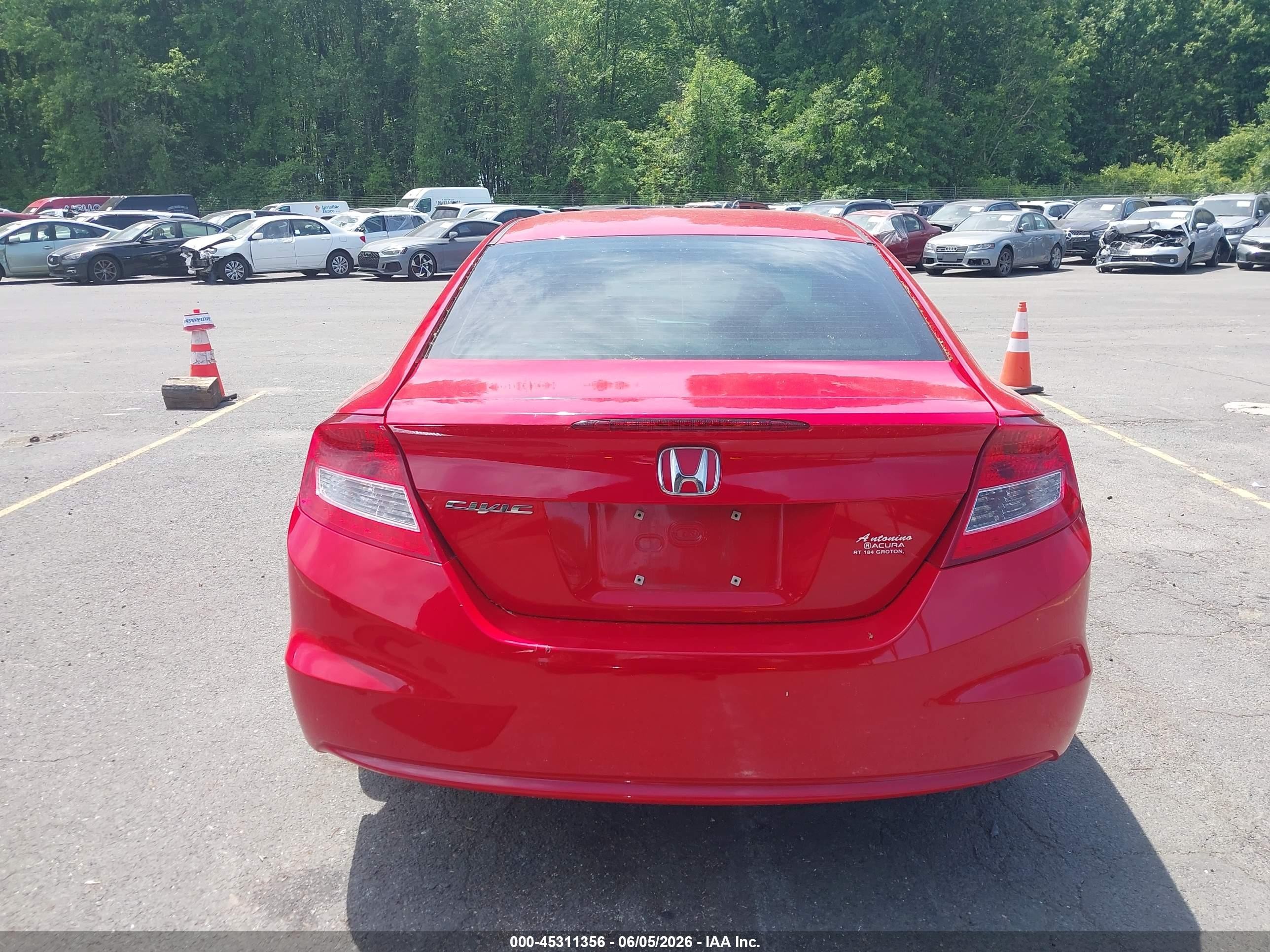2012 Honda Civic Ex Red vin: 2HGFG3B86CH539587