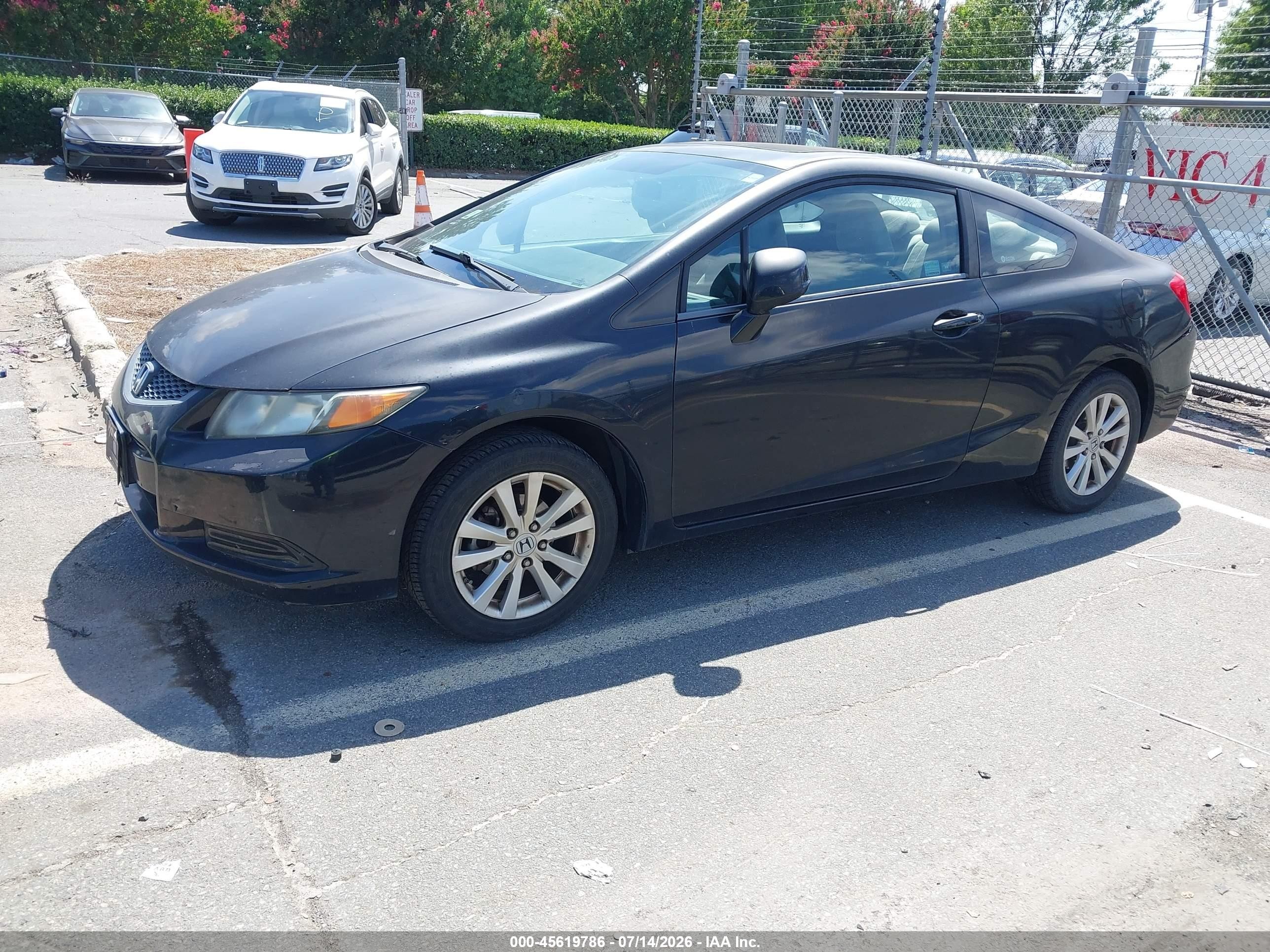 2012 Honda Civic Ex Black vin: 2HGFG3B86CH543865
