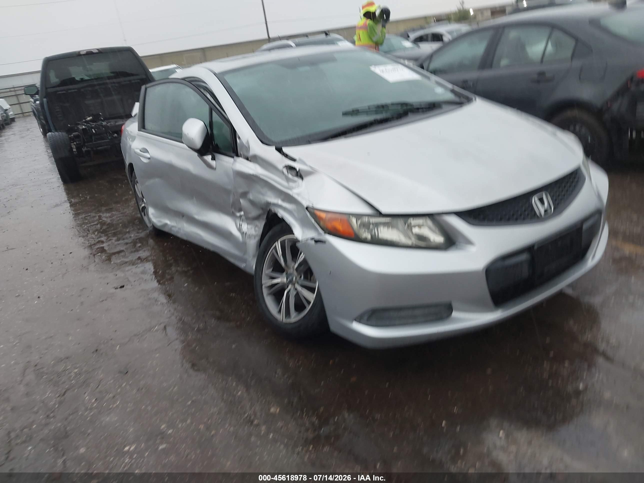 2012 Honda Civic Ex Silver vin: 2HGFG3B86CH544093