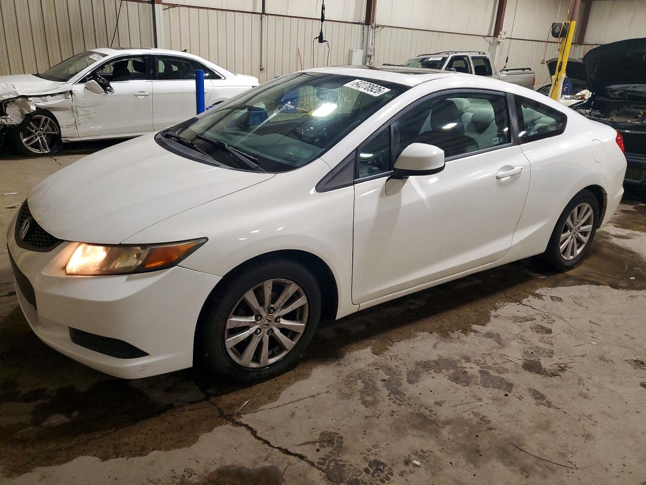 2012 Honda Civic Ex White vin: 2HGFG3B86CH544188
