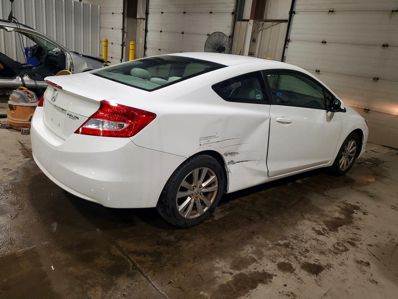 2012 Honda Civic Ex White vin: 2HGFG3B86CH544188