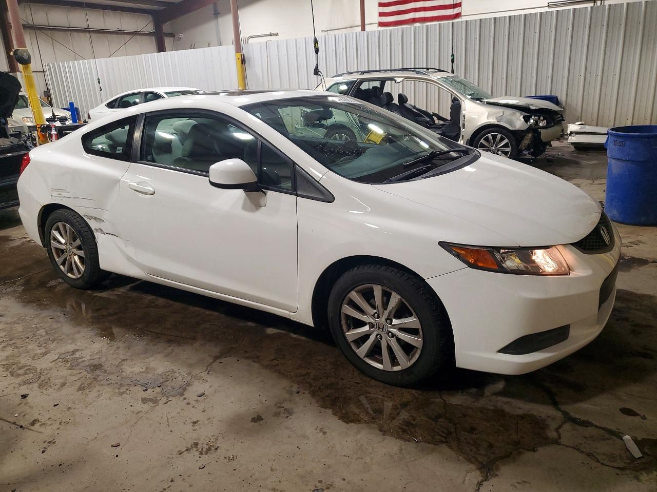 2012 Honda Civic Ex White vin: 2HGFG3B86CH544188