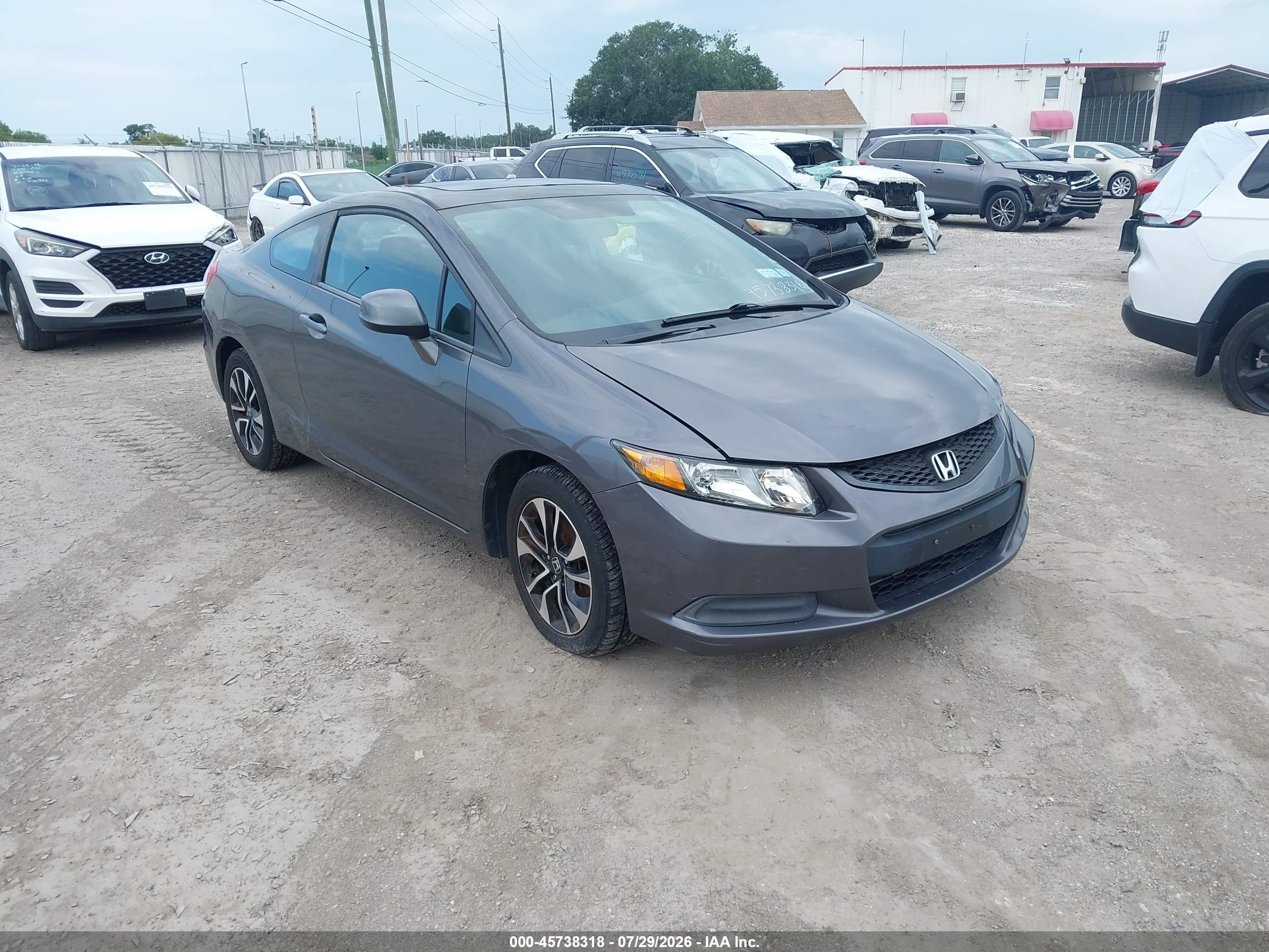 2013 Honda Civic Ex Gray vin: 2HGFG3B86DH514755