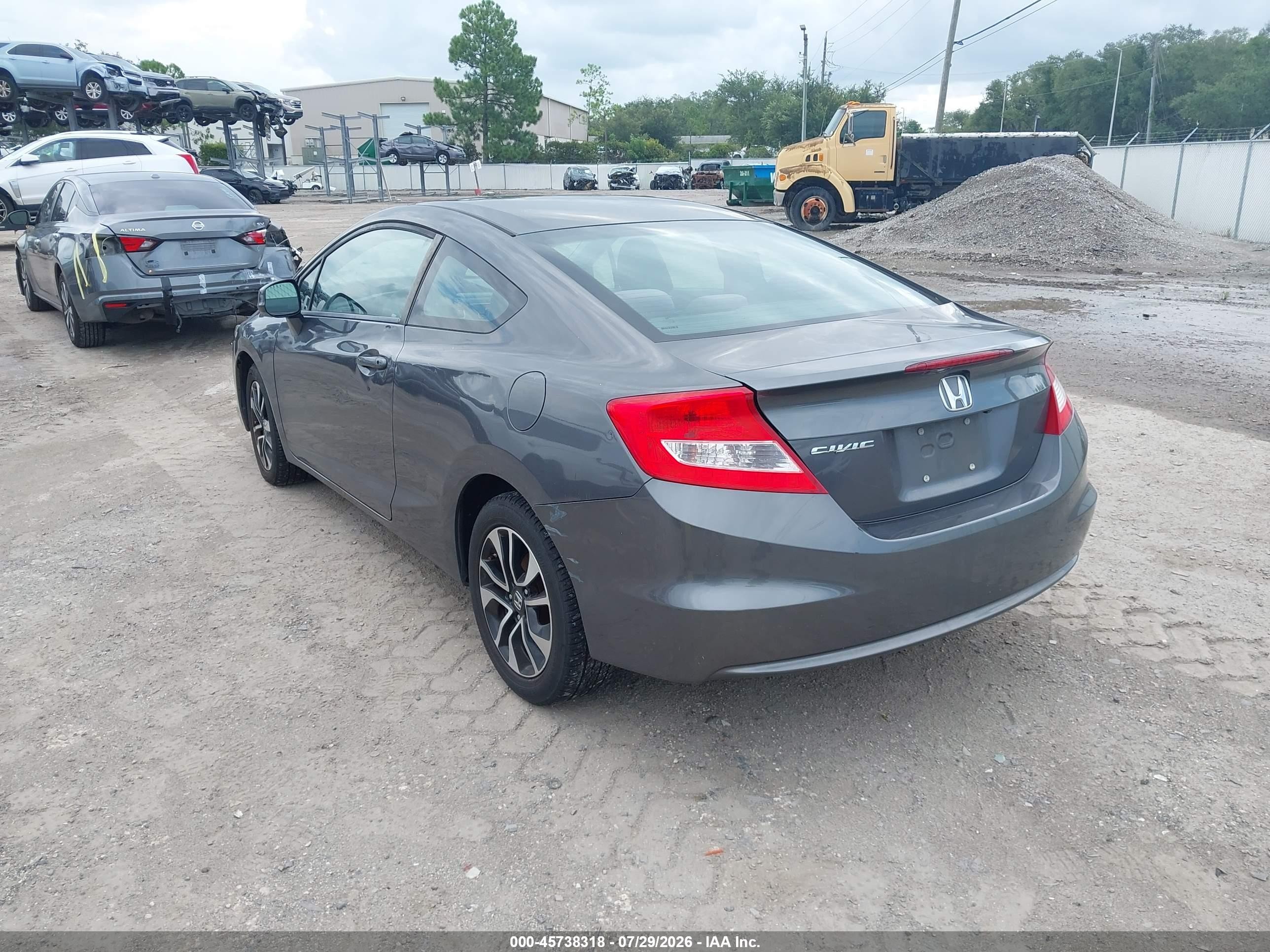 2013 Honda Civic Ex Gray vin: 2HGFG3B86DH514755
