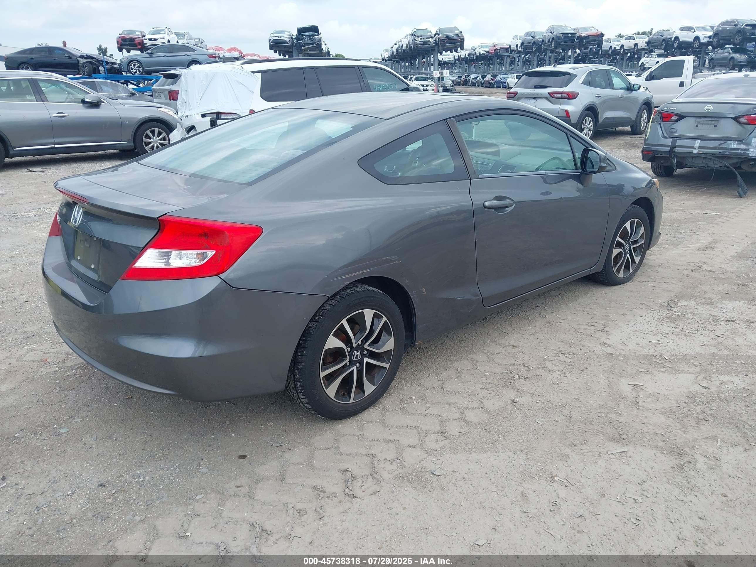 2013 Honda Civic Ex Gray vin: 2HGFG3B86DH514755