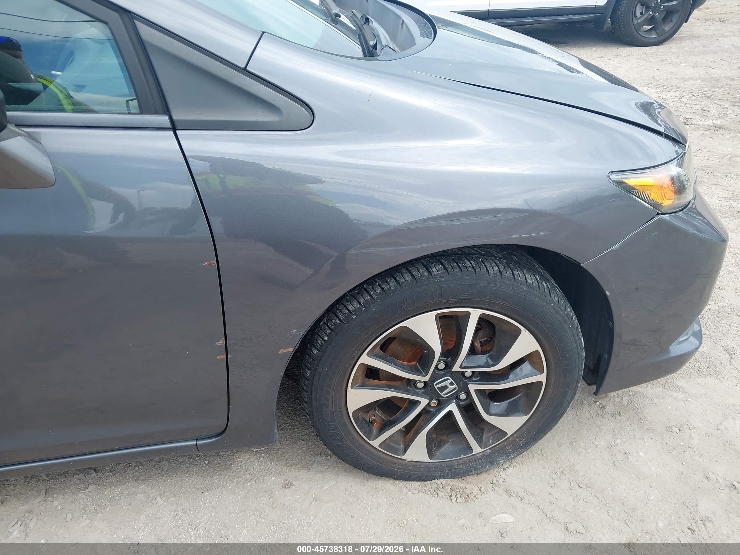 2013 Honda Civic Ex Gray vin: 2HGFG3B86DH514755