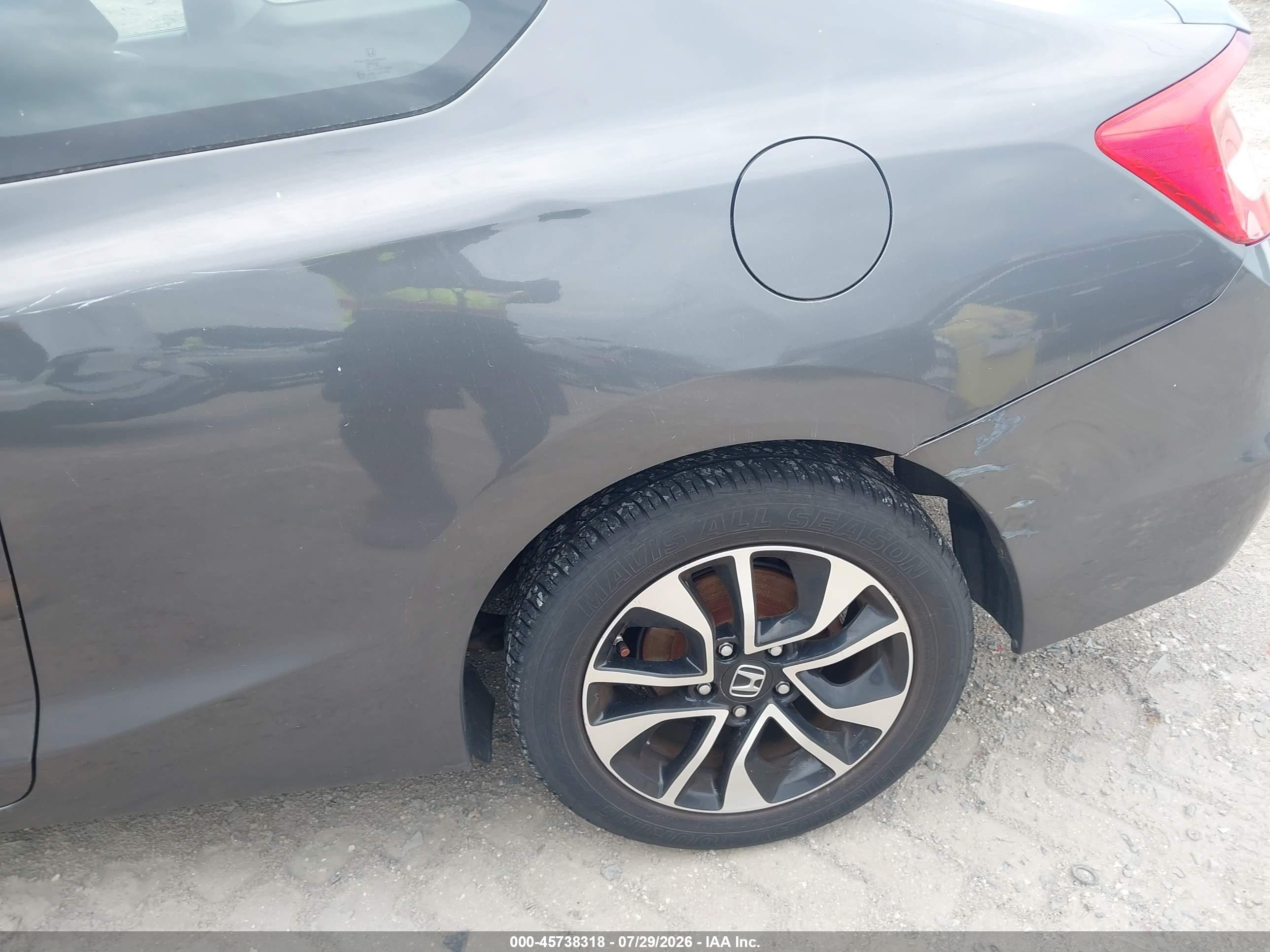 2013 Honda Civic Ex Gray vin: 2HGFG3B86DH514755