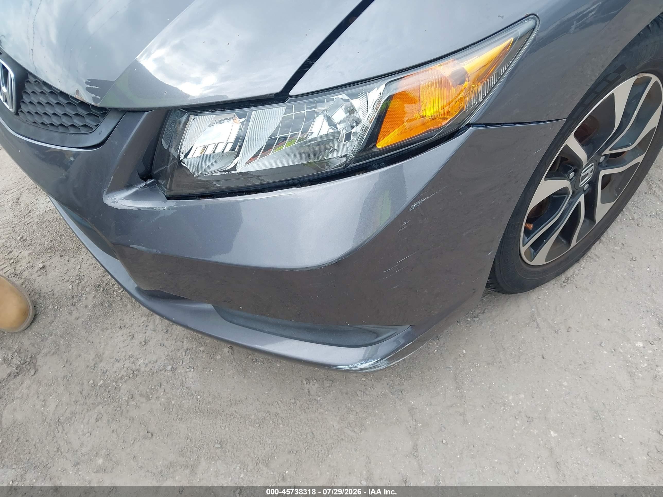 2013 Honda Civic Ex Gray vin: 2HGFG3B86DH514755