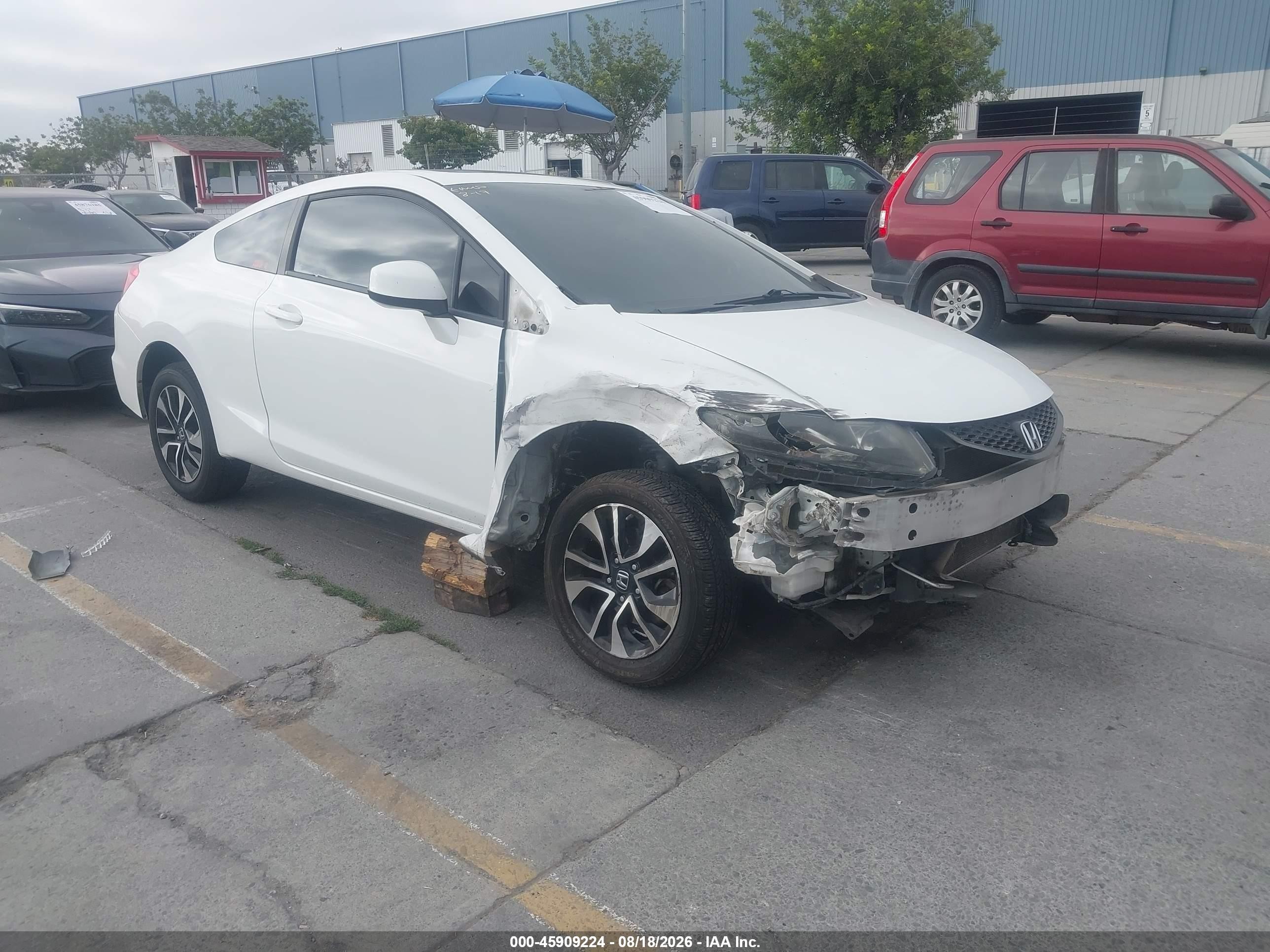 2013 Honda Civic Ex Белый vin: 2HGFG3B86DH515873