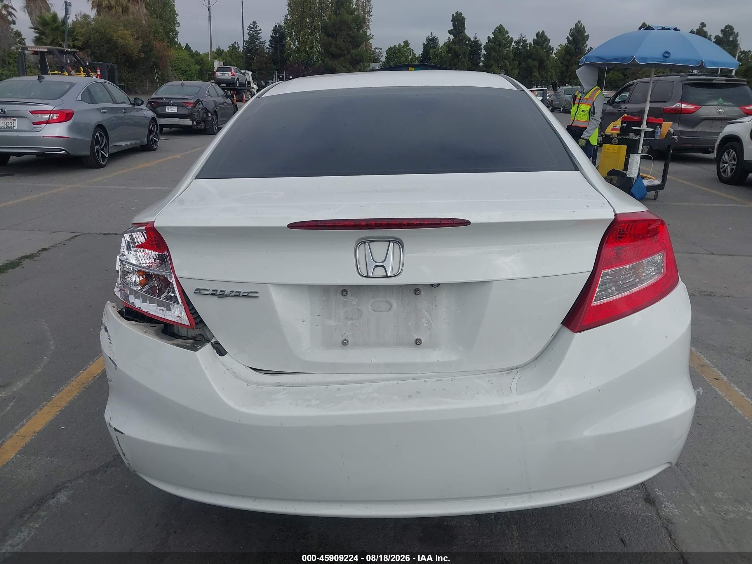 2013 Honda Civic Ex Белый vin: 2HGFG3B86DH515873