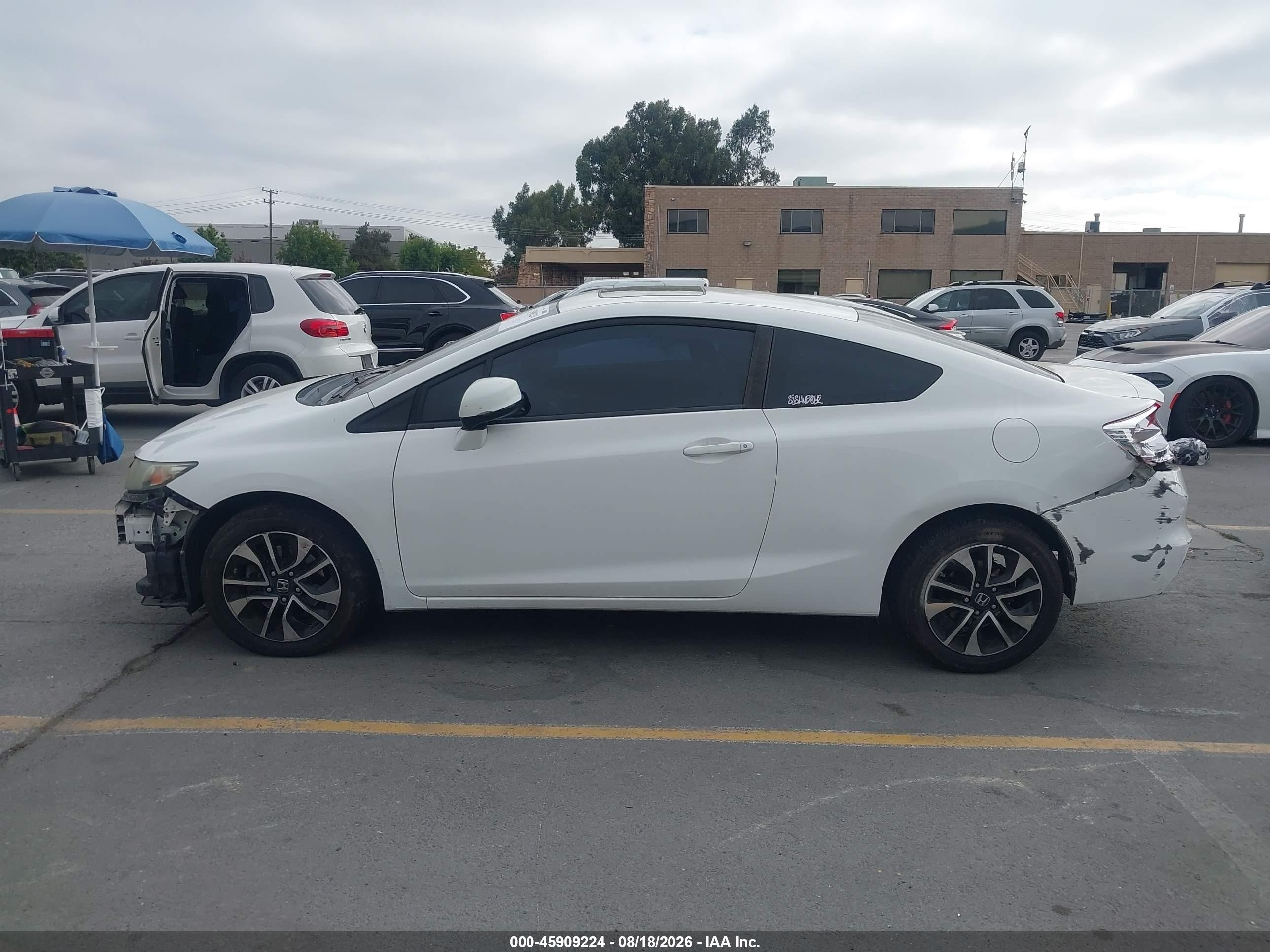 2013 Honda Civic Ex Белый vin: 2HGFG3B86DH515873