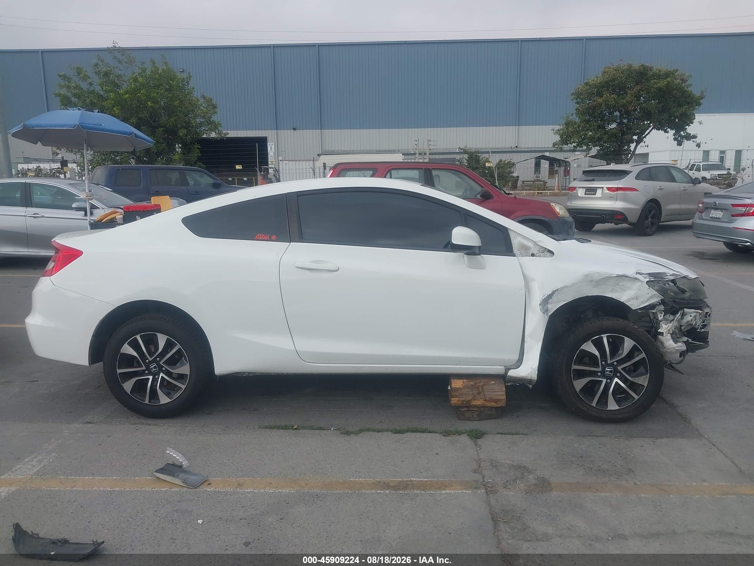 2013 Honda Civic Ex Белый vin: 2HGFG3B86DH515873