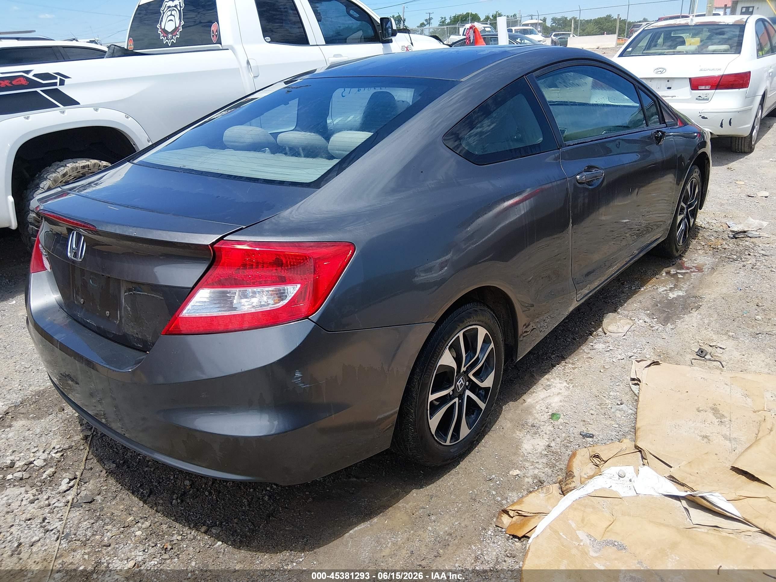 2013 Honda Civic Ex Gray vin: 2HGFG3B86DH516859
