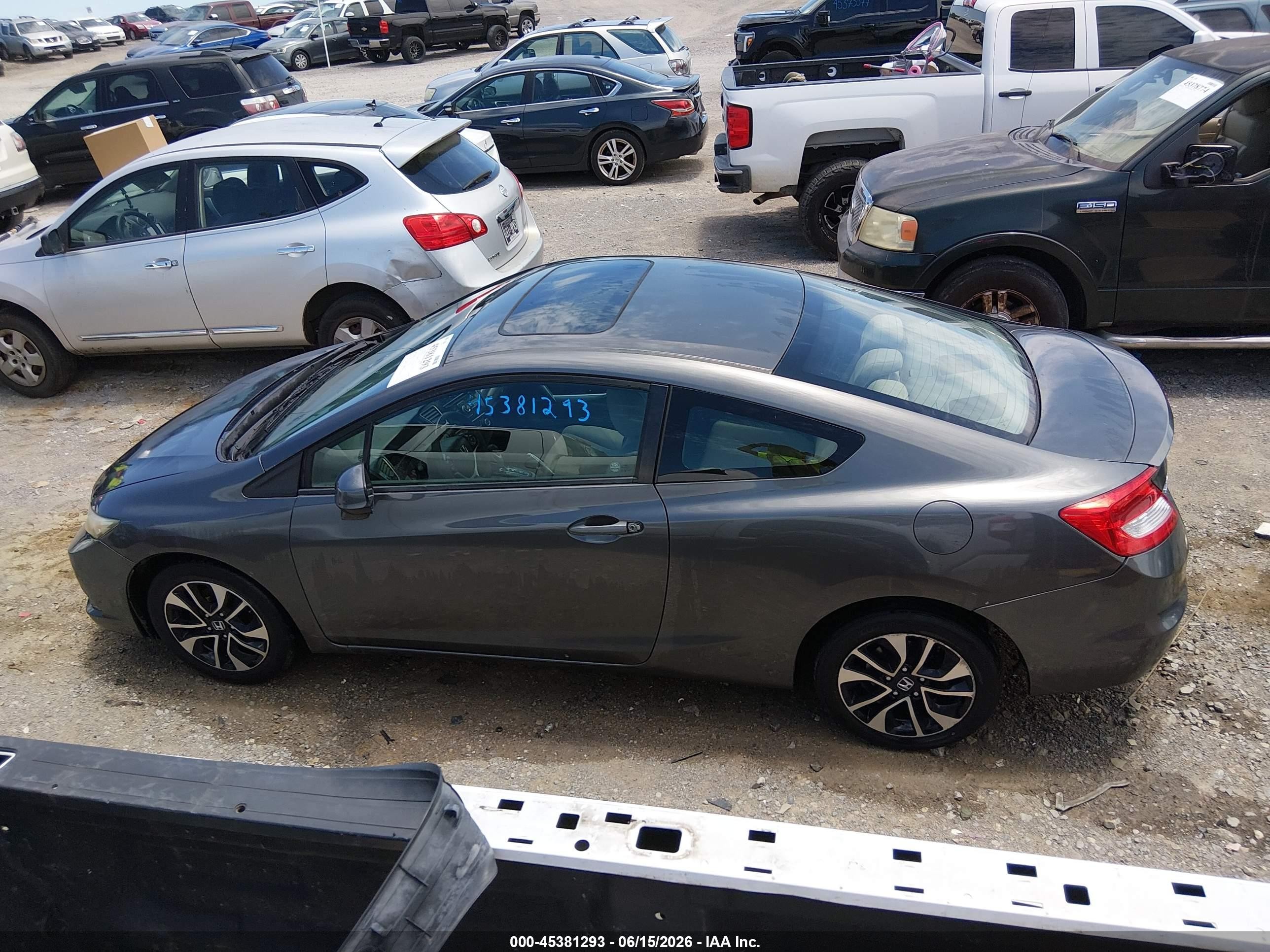 2013 Honda Civic Ex Gray vin: 2HGFG3B86DH516859